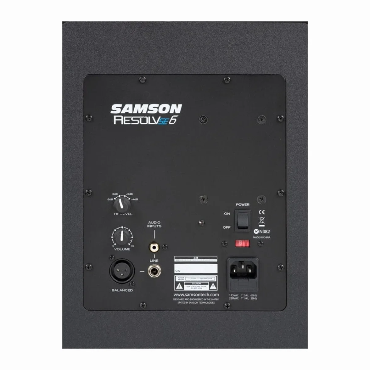 Samson Resolv SE6 - Monitor de Estudio Activo de 100W (1 Altavoz), Color Negro
