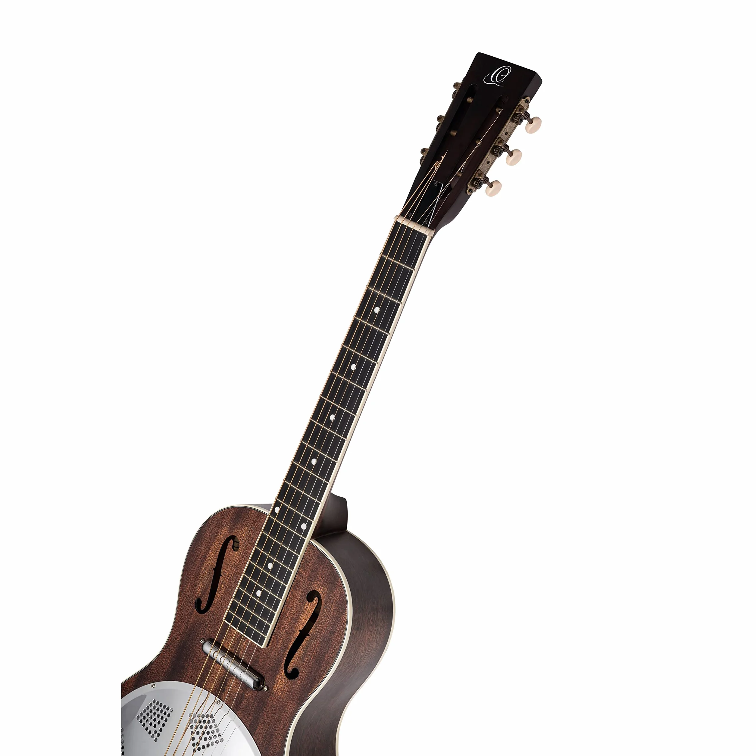Ortega Guitars Guitarra resonadora acústica eléctrica de 6 cuerdas de la serie Americana, derecha, Whiskey Burst (RRG30E-WB)