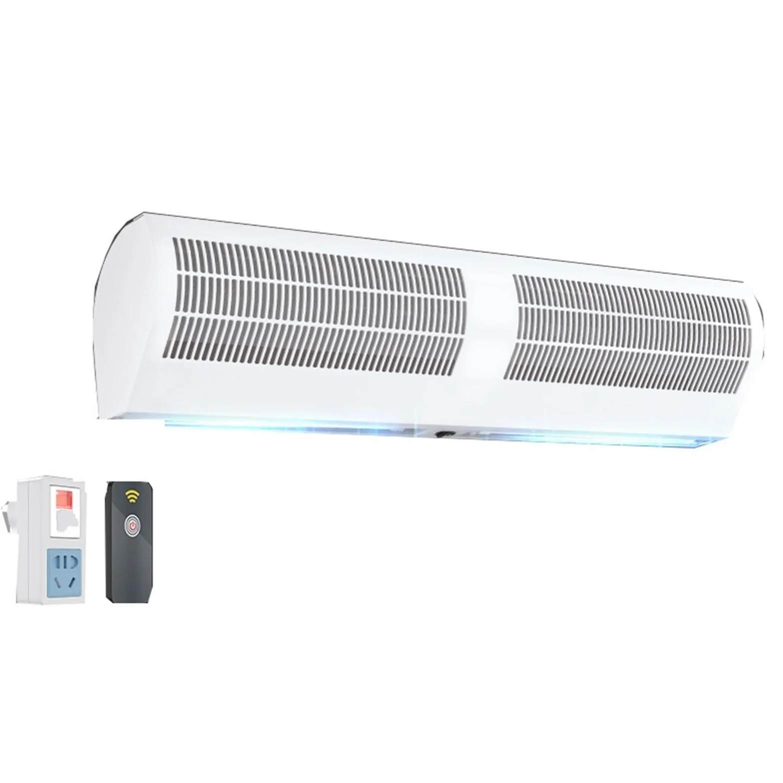 Máquina Comercial silenciosa de Cortina de Aire de Viento Fuerte, máquina de Cortina de Aire con Cabezal de Puerta de Cocina for Catering, (Blanco)(120cm(47.2inch))