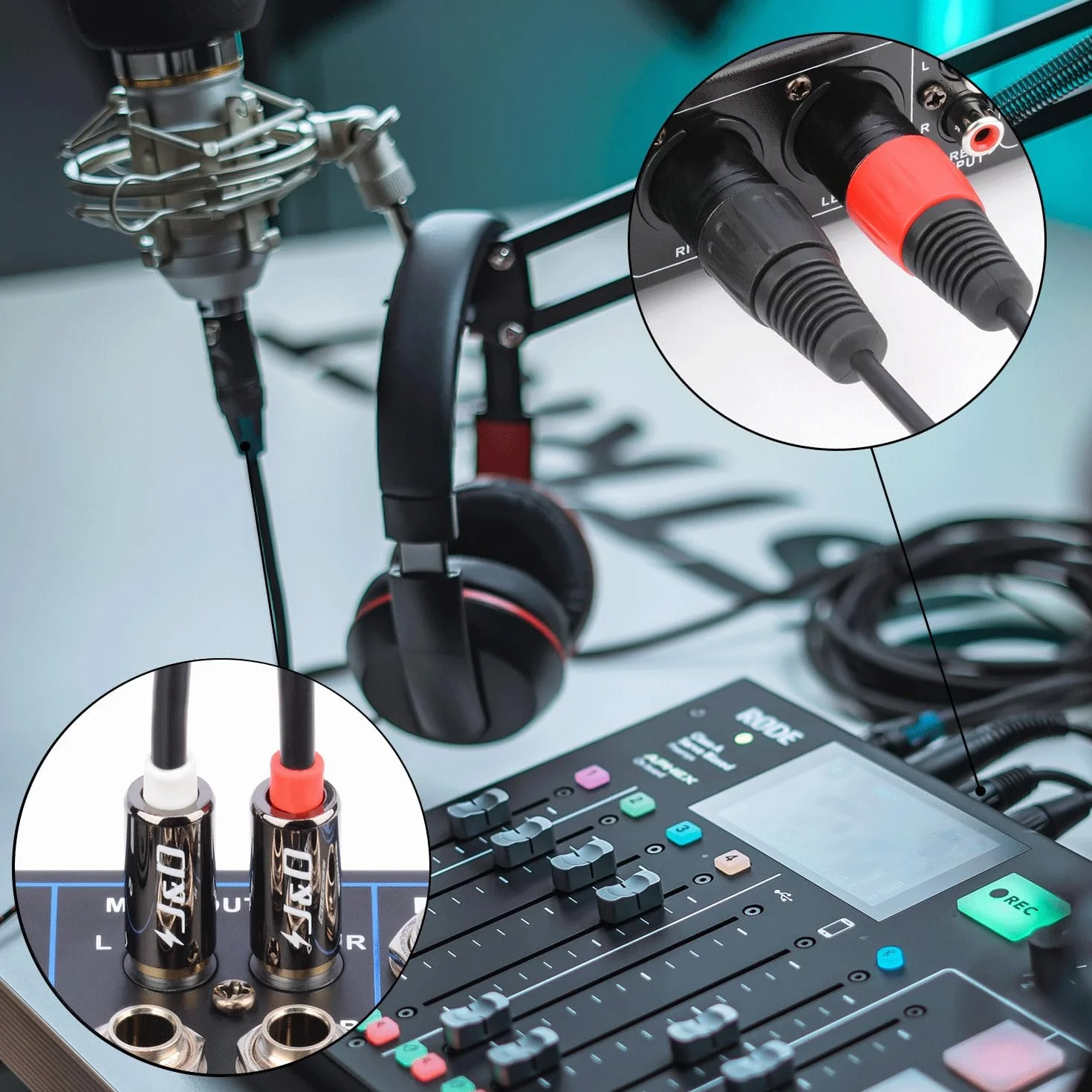 J&D Cable 2 RCA a XLR Macho Desequilibrado 4,5 Metros Interconexión Audio