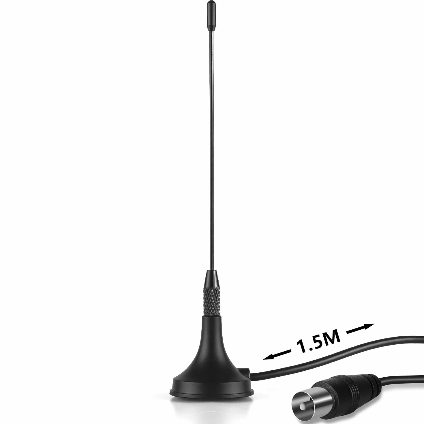 August DTA180 Antena TDT Portátil Interior Exterior con Base Magnética para DVB-T y DAB