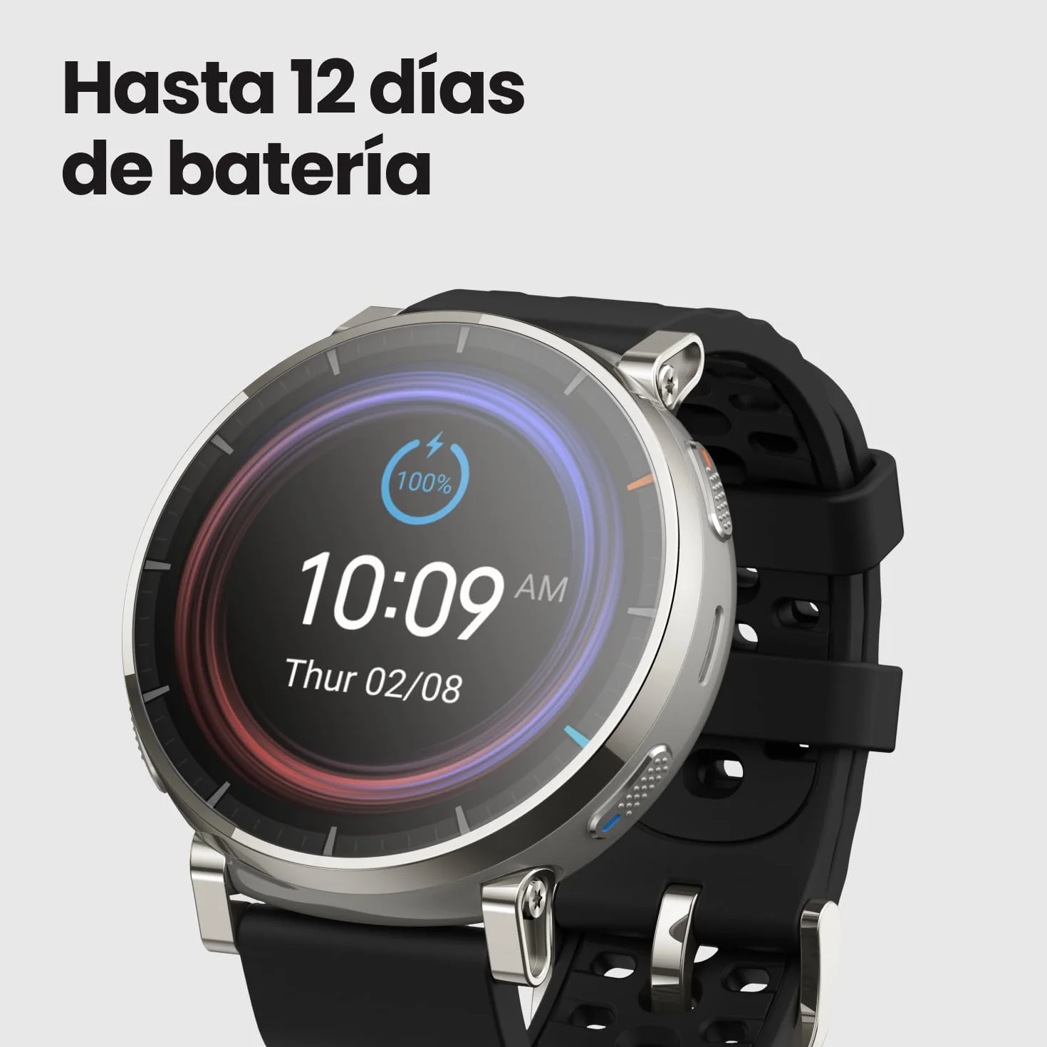 Amazfit Active 3 Premium Reloj Inteligente GPS Running, Pantalla AMOLED 1,32" Zafiro, Batería de 12 Días, 4GB, NFC, Mapas Offline, 170+ Modos de Entrenamiento, 5 ATM, Smartwatch para Android iPhone