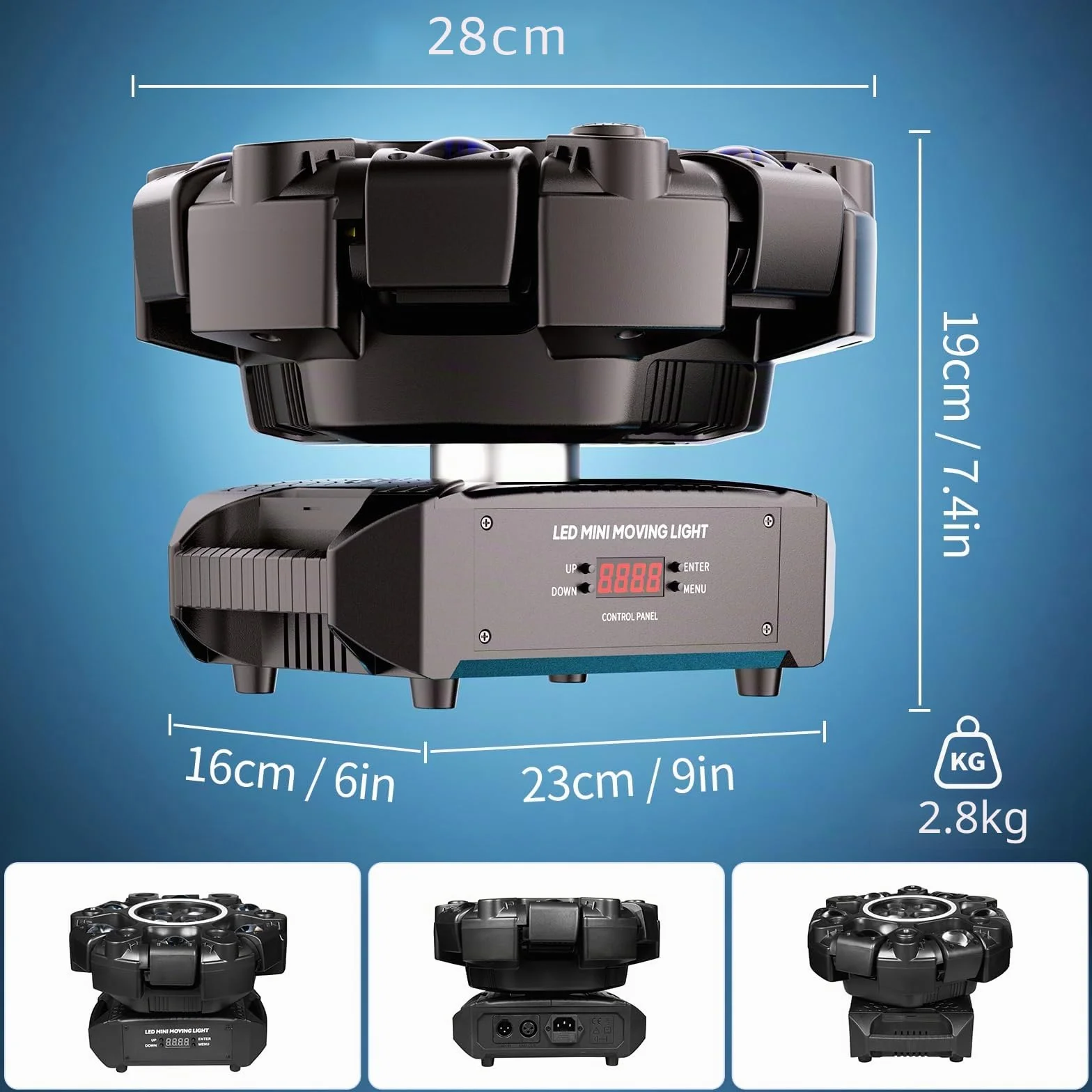 180W Cabezas Moviles LED Beam Luz Discoteca RGBW DMX Iluminación de Escenario Focos de Efecto para Fiesta DJ Clubes Navidad