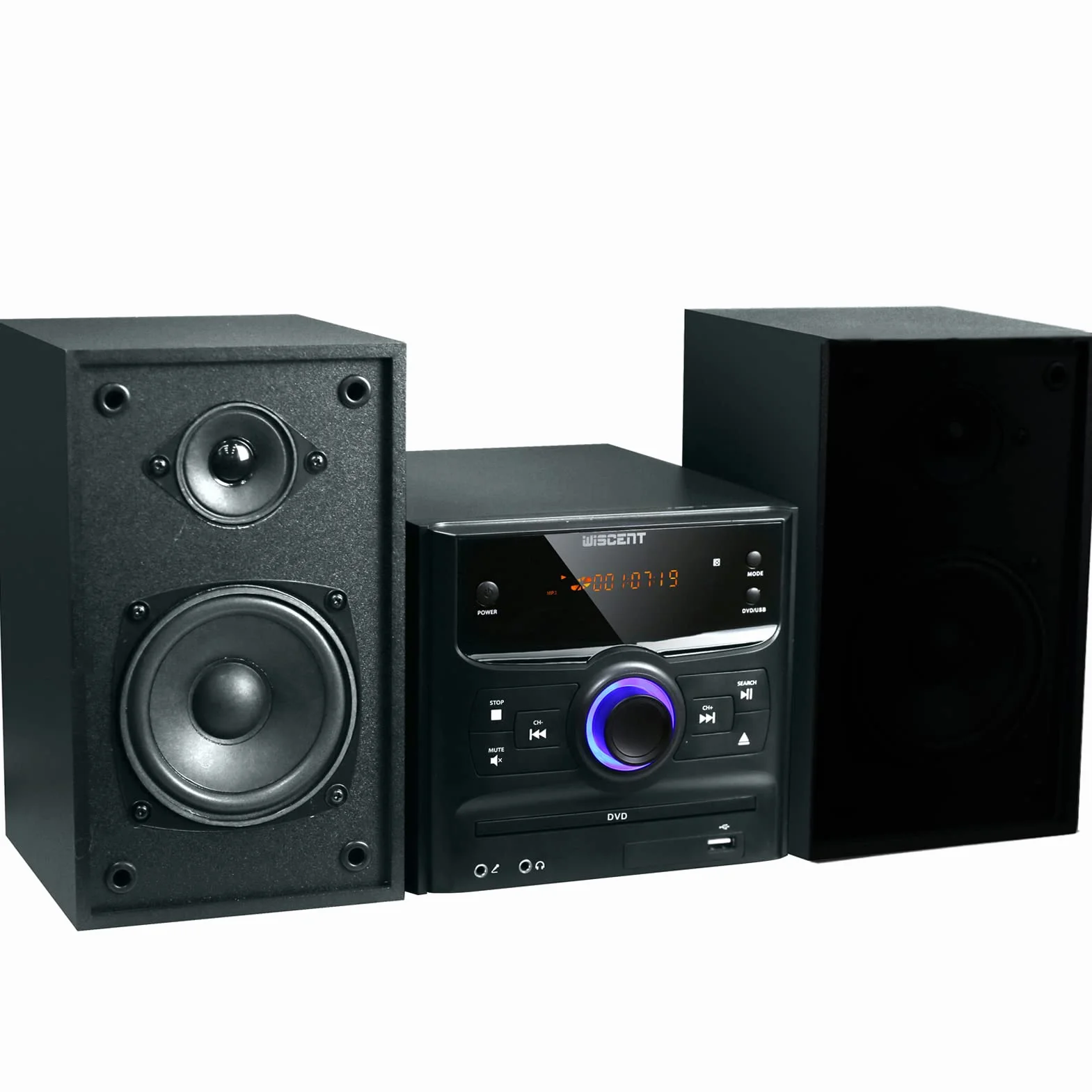 WISCENT Minicadena de Música con CD Bluetooth 30W Estéreo para el Hogar