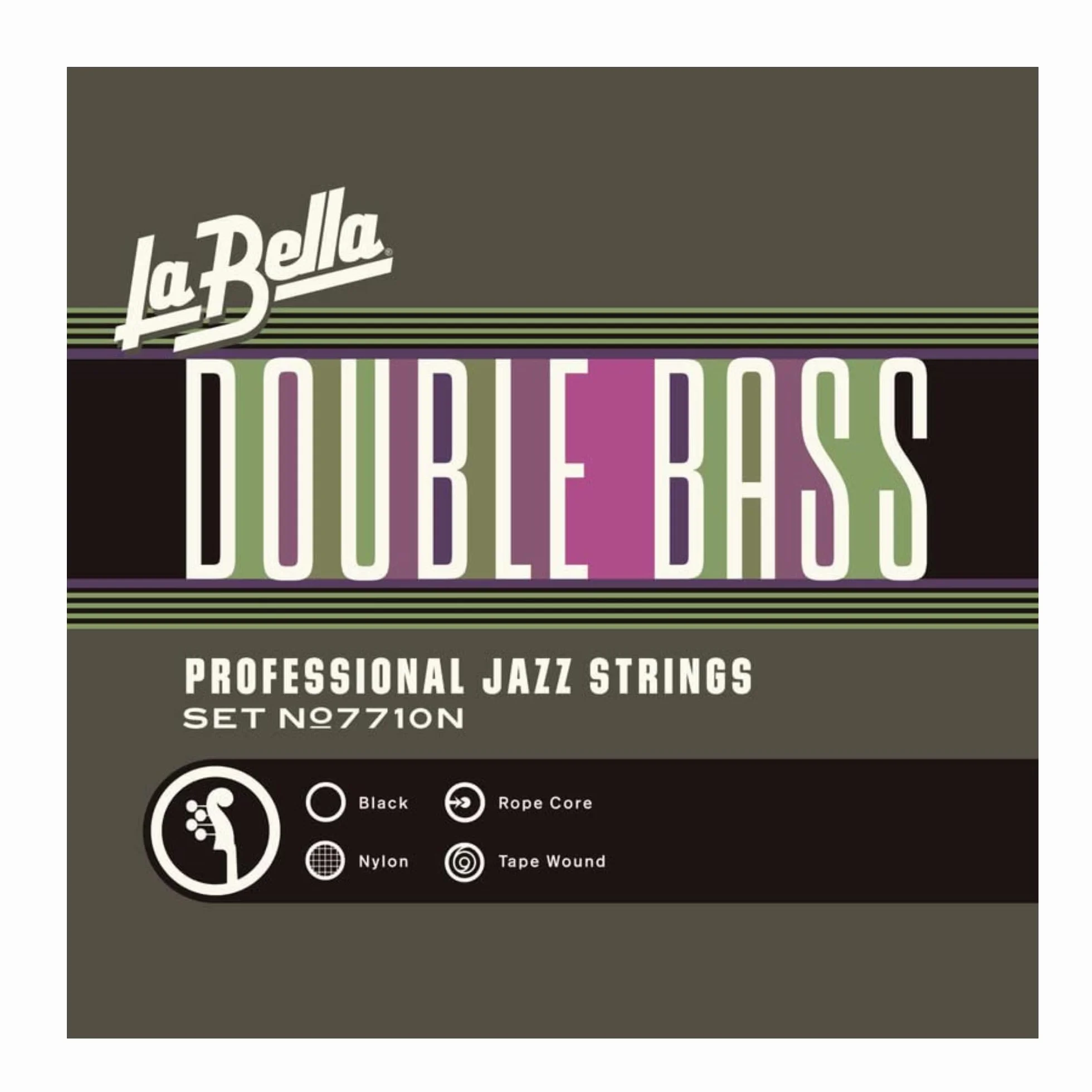 La Serie Profesional Set Labella 7710 Nylon Cuerdas para contrabajo 3/4