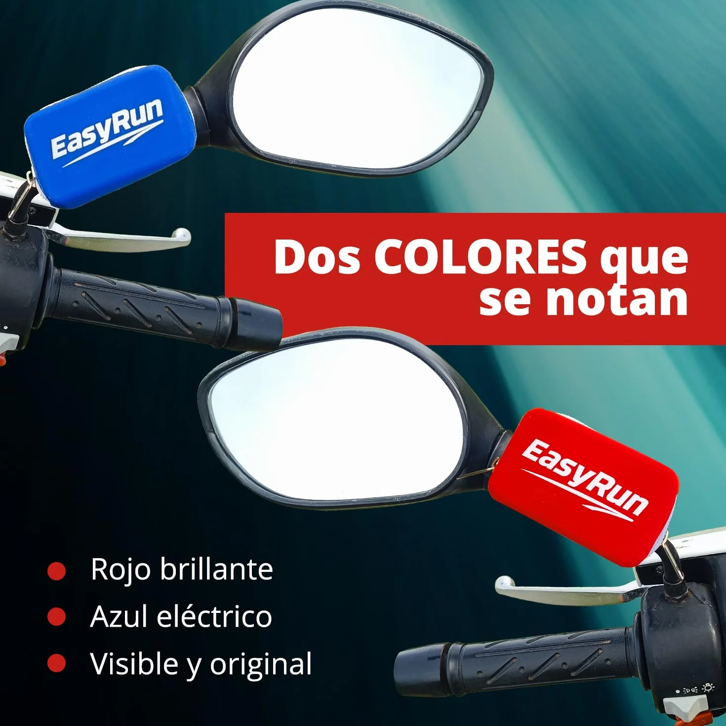 Soporte Moto de Silicona Compatible con Via-T, Bip&Drive, Pagatelia y Fulli – Funda Telepeaje Moto Splash Resistant con Correas Ajustables – Porta Peaje (Azul)
