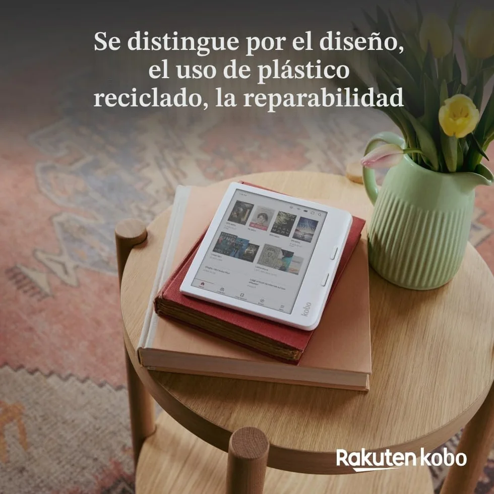 Kobo Libra Colour con Kobo Stylus 2 Lector Electrónico Pantalla Antirreflectante Tinta Kaleido 3.7 Modo Oscuro Audiolibros Impermeable Negro