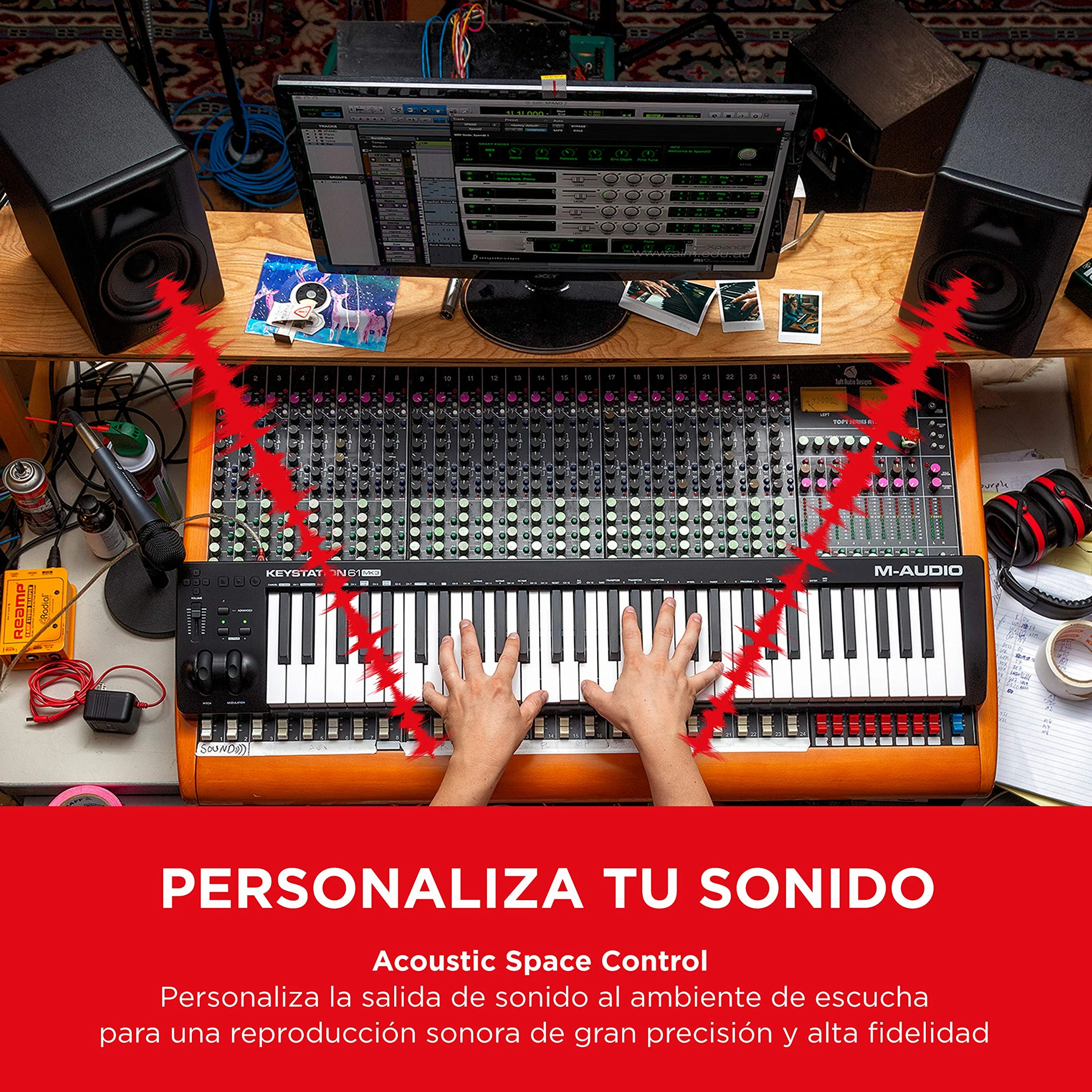 M-AUDIO BX5 D3 5 Pulgadas Monitor de Estudio, аltavoz Activo, con woofer 5 Pulgadas para producción Musical y Mezclas, con función Acoustic Space Control - 1 Pieza
