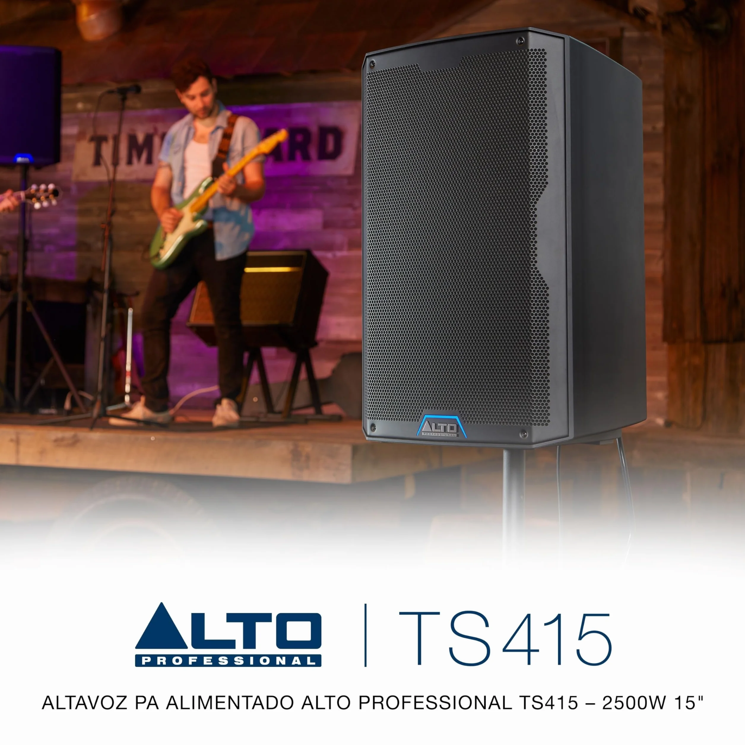 ALTO TS415 Altavoz Autoamplificado 2500W 15 Pulgadas con Mesa de Mezclas de 3 Canales, Streaming Bluetooth, Emparejamiento Inalámbrico de Altavoces, DSP y App