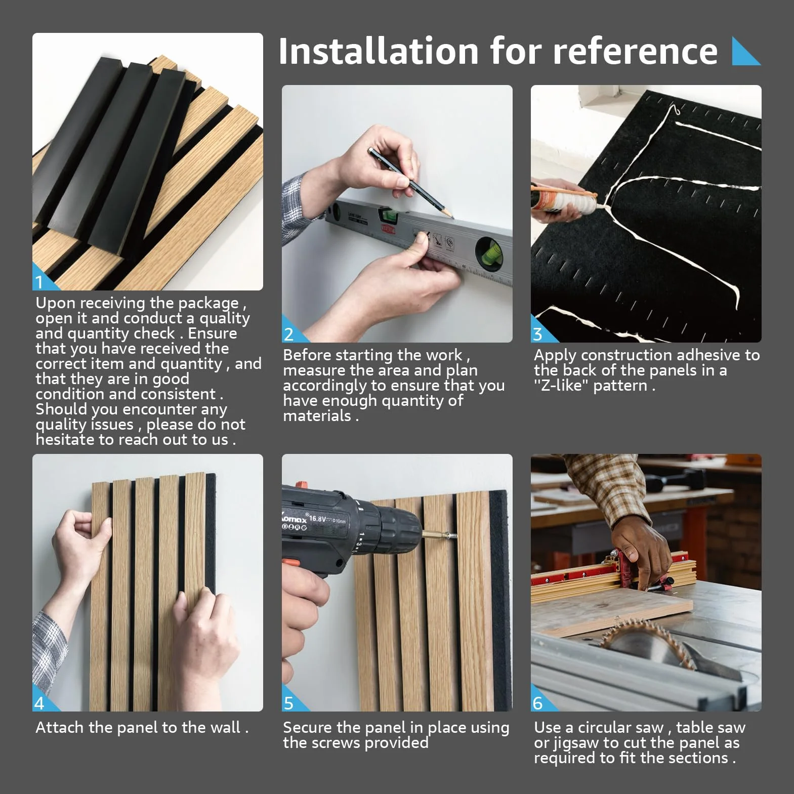 Art3d 4-pack 272 x 20 cm panel acústico de lamas para paredes y techos Panel acústico 3D nervado con acabado de madera Nogal