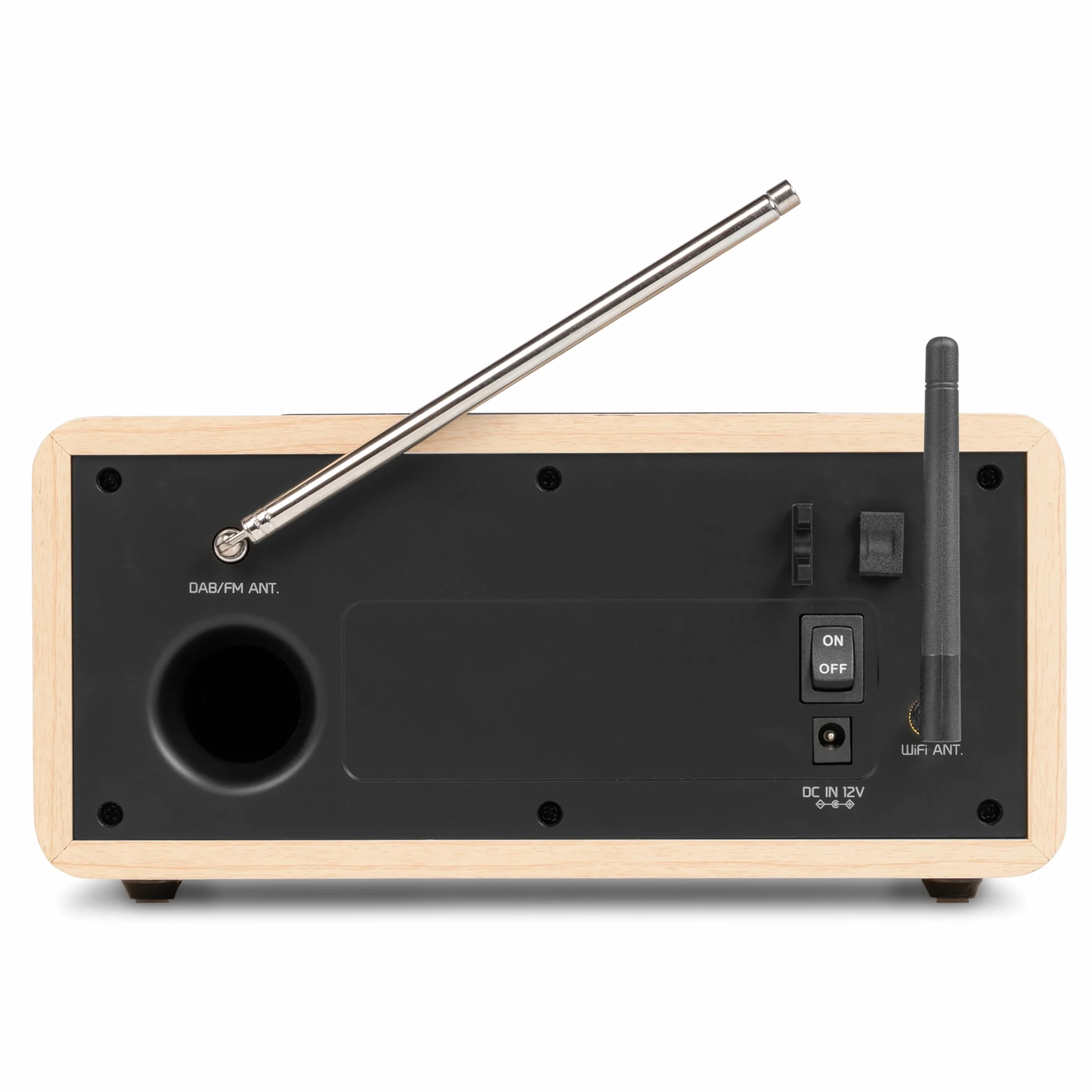 Audizio Dozza – Radio Dab+ FM Internet con Bluetooth 5.3, WiFi, 40W, Pantalla 3.5", Despertador, Mando a Distancia, Altavoz Radio Bluetooth con Gran Sonido para casa y Oficina, Color Bambu y Gris