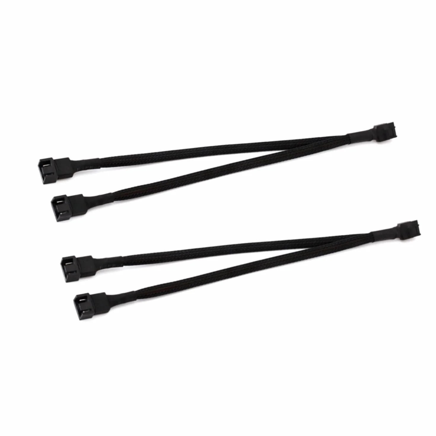 JZK 26 cm Cable divisor ventilador PWM 2 vías y 4 pines, cable Y para ventilador PWM de 4 pines, cable extensión divisor de 1 a 2 ventiladores para ventilador carcasa computadora y placa base