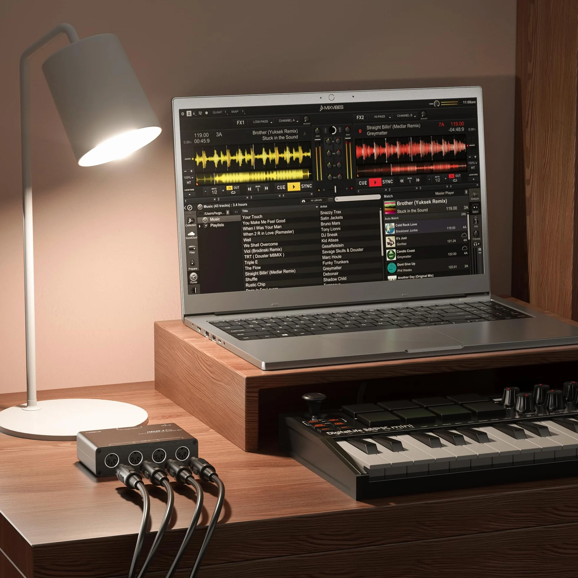 DigitalLife SynkMergeX Series | Caja MIDI Merge Independiente 5-Entradas/2-Salidas, DIN de 5 Pines, Metal – Para Principiantes, Músicos de Estudio y Artistas en Vivo 【M5, 1 pc/pack】