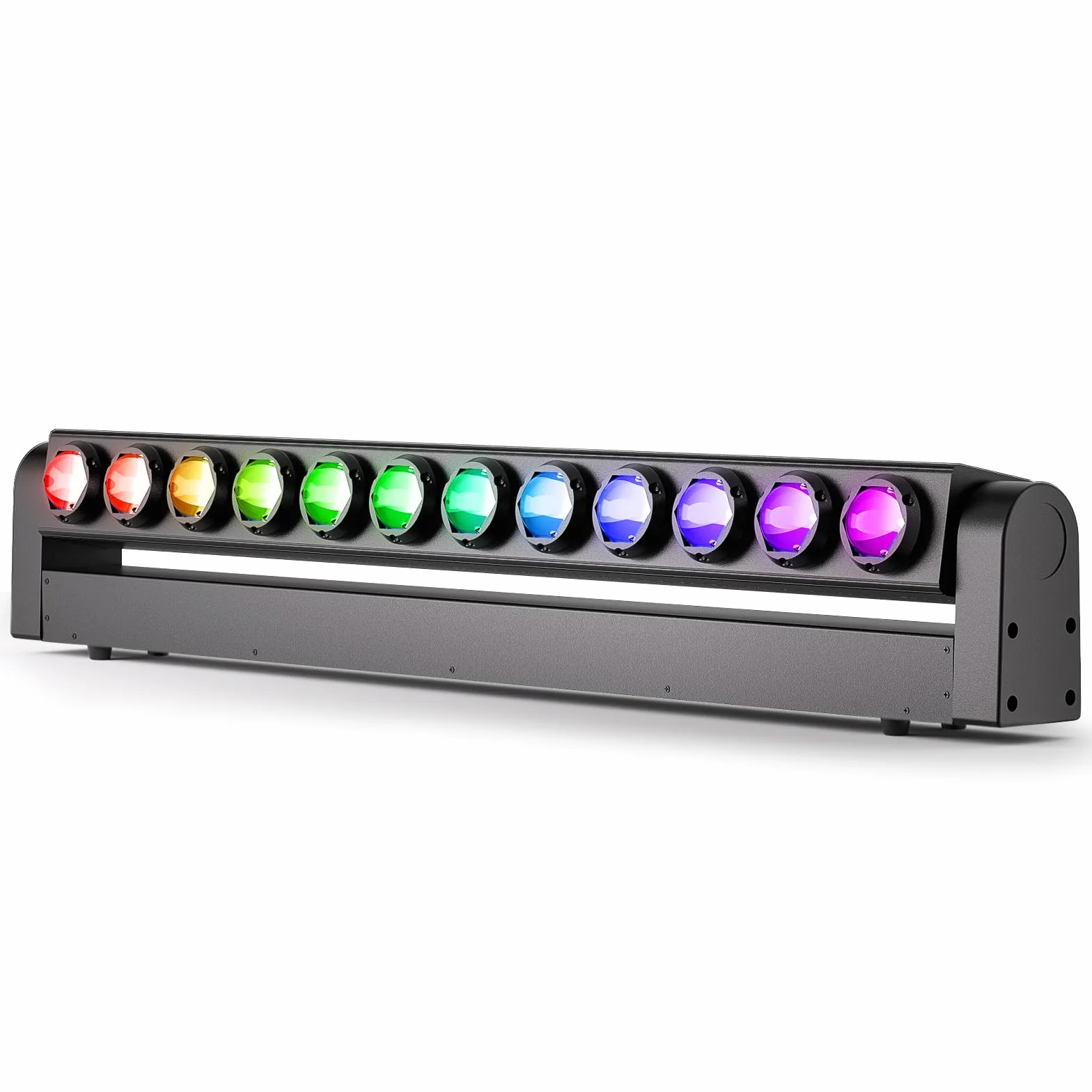 12x20W RGBW LED Cabeza Movil Haz Wallwasher Luz, d-mx512(7/11/55CH)/Control Activo de Sonido Eje Y 180° Barra de Luz Profesional para Escenario Discoteca Fiesta Concierto