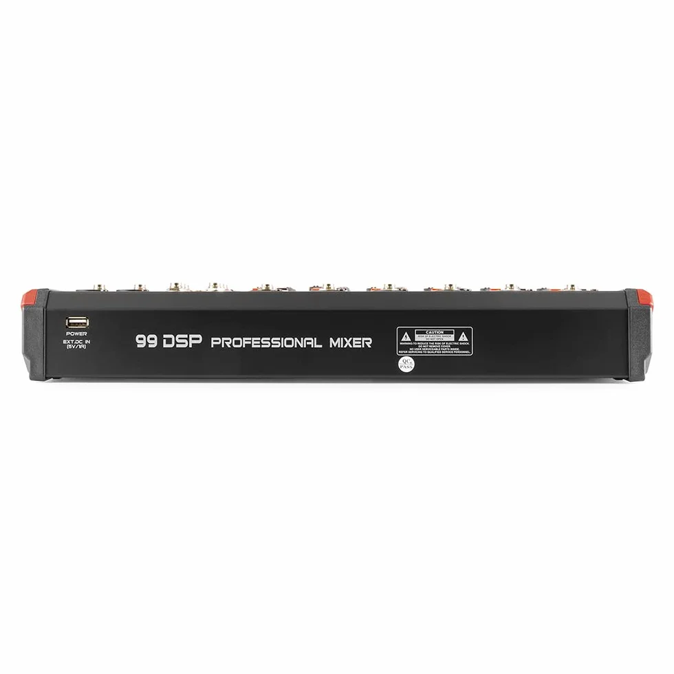 Vonyx VM-KG10 Mesa mezcladora de música de 10 canales con interfaz de audio USB, Bluetooth y efectos DSP integrados