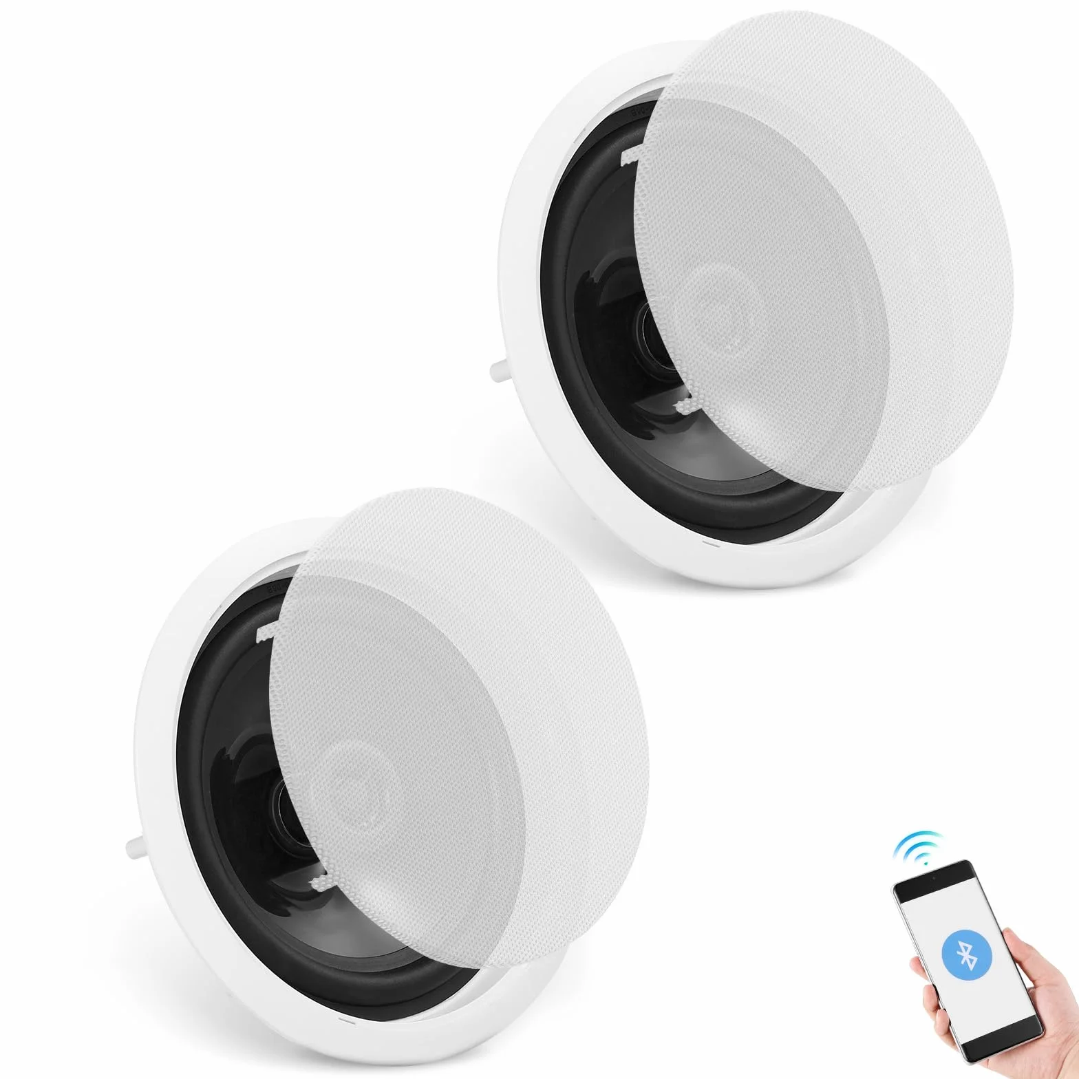 VEVOR 2 Altavoces de Techo Bluetooth 162 mm 150 W 8 Ω 89 dB Empotrado
