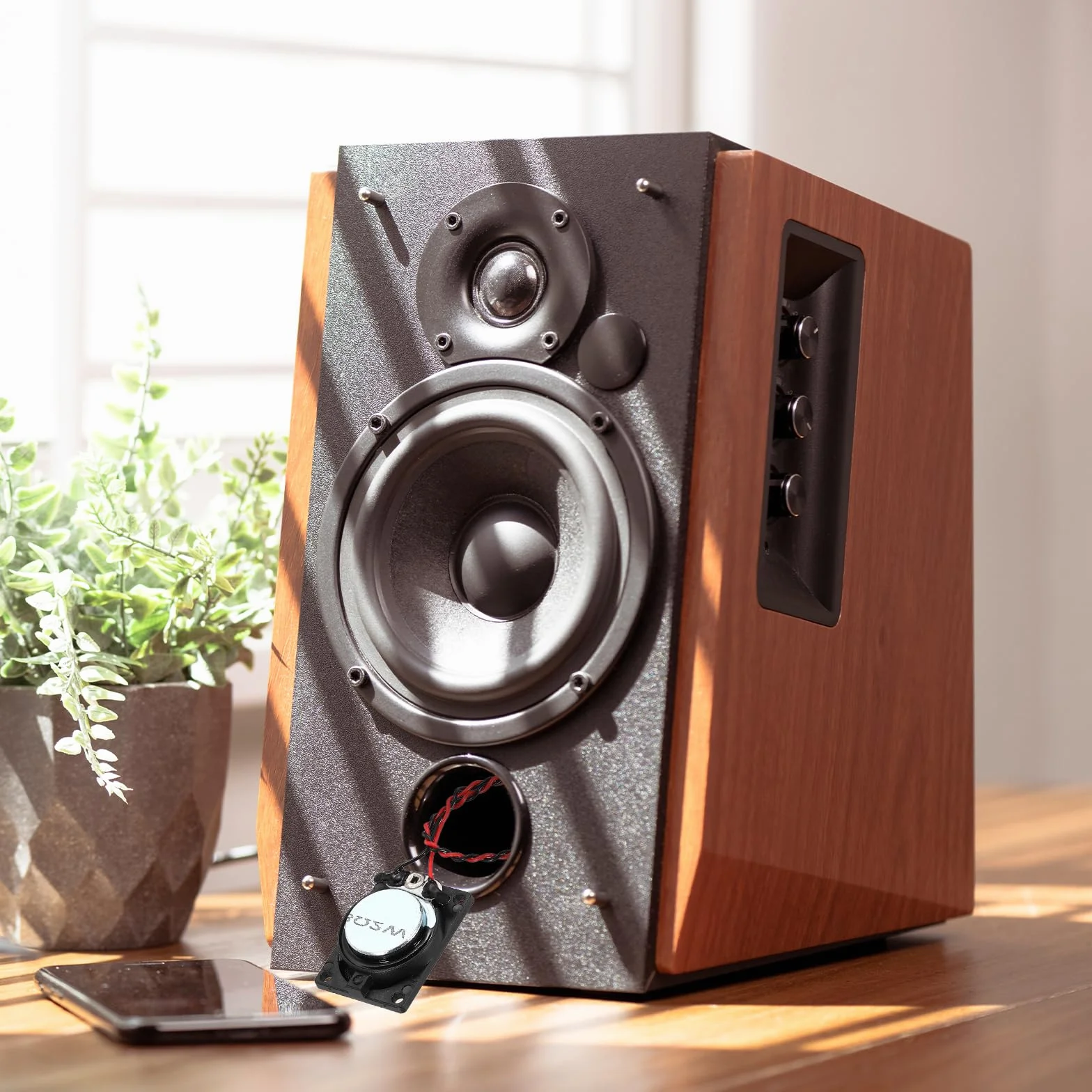 QUARKZMAN 4 unidades 2W 8 ohmios altavoces pequeños carcasa de metal redondos altavoz magnético interno