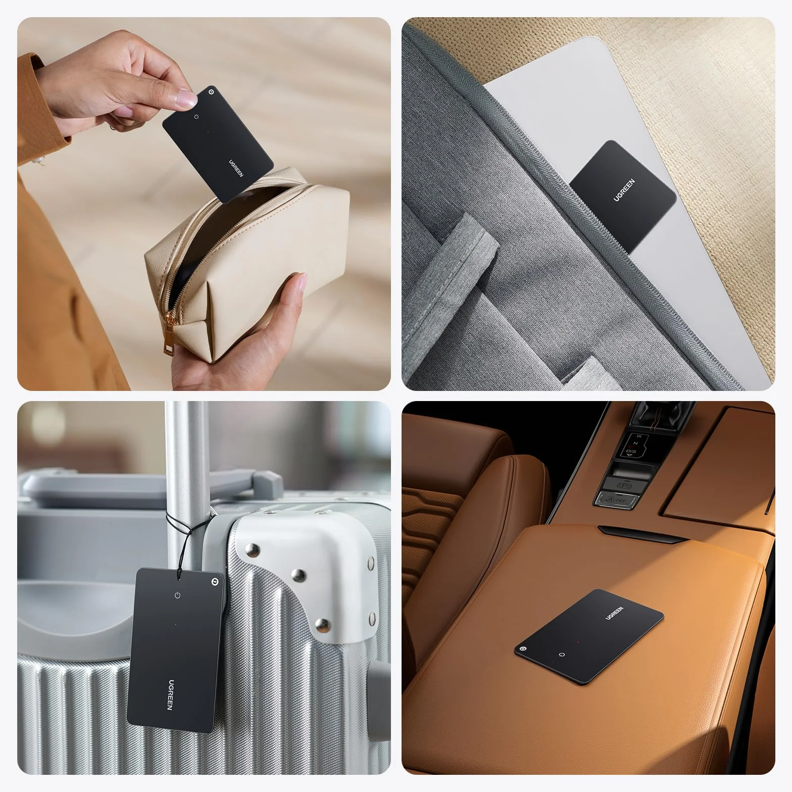 UGREEN FineTrack Slim Smart Finder Localizador Solo iOS(NO Android) Bluetooth Tracker Tarjeta Seguimiento Rastreador para Pasaporte Cartera Equipaje Bolsa IP68 Impermeable