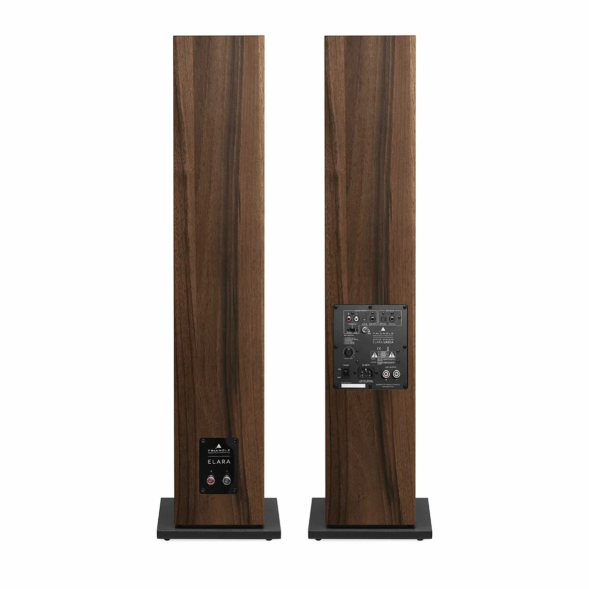 Triangle - Altavoces Activos LN05A - Altavoces Columna Bluetooth con Amplificador de 2 x 80W - Audio HD - Entradas Phono/Plato óptico y Salida para subwoofer - 165 x 921 x 263 mm – Castaño (Par)