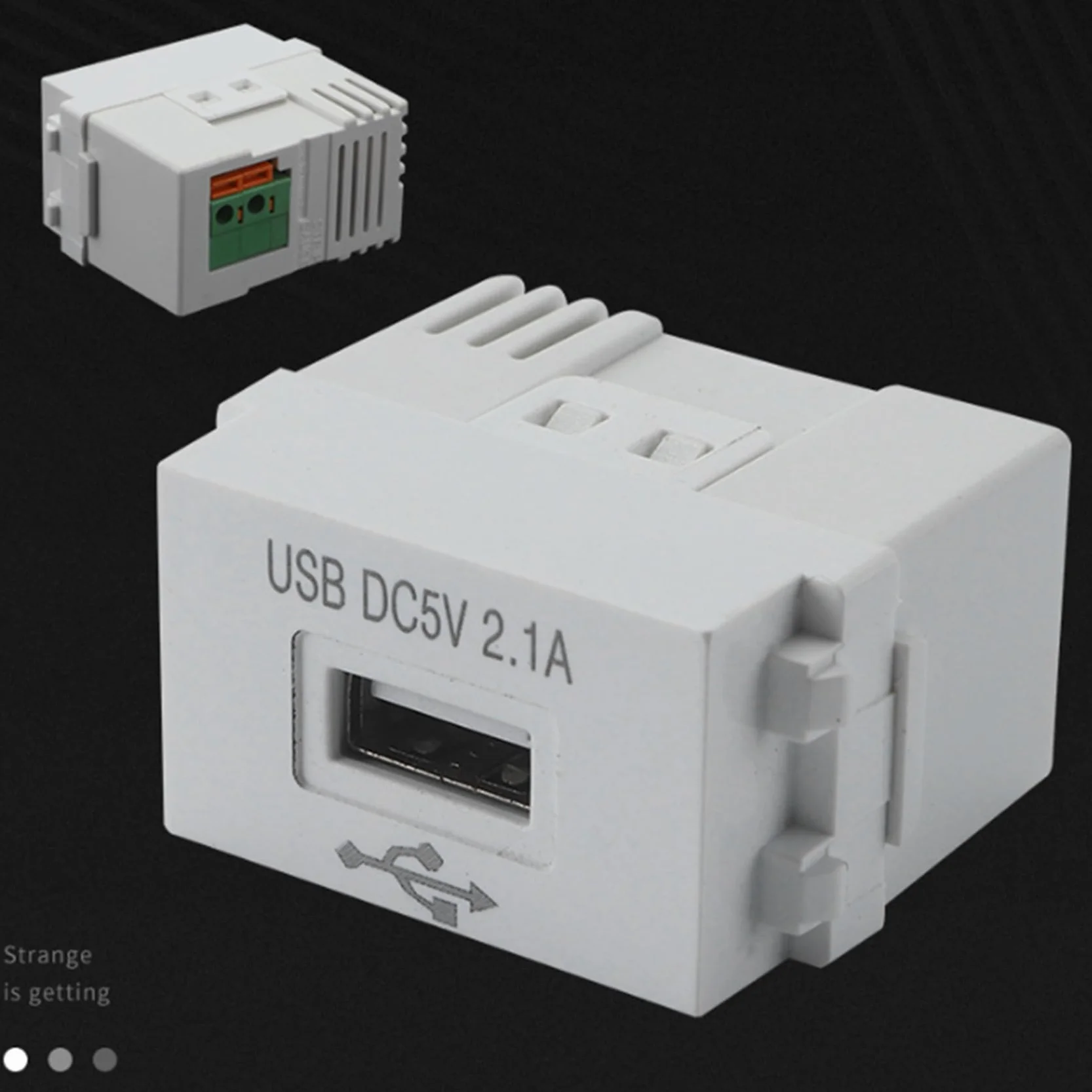 Panel de Carga para teléfono móvil, 220 V, Transformador de 5 V, 2,1 A, Enchufe de Carga USB, Adaptador de conmutación, 1 Unidad