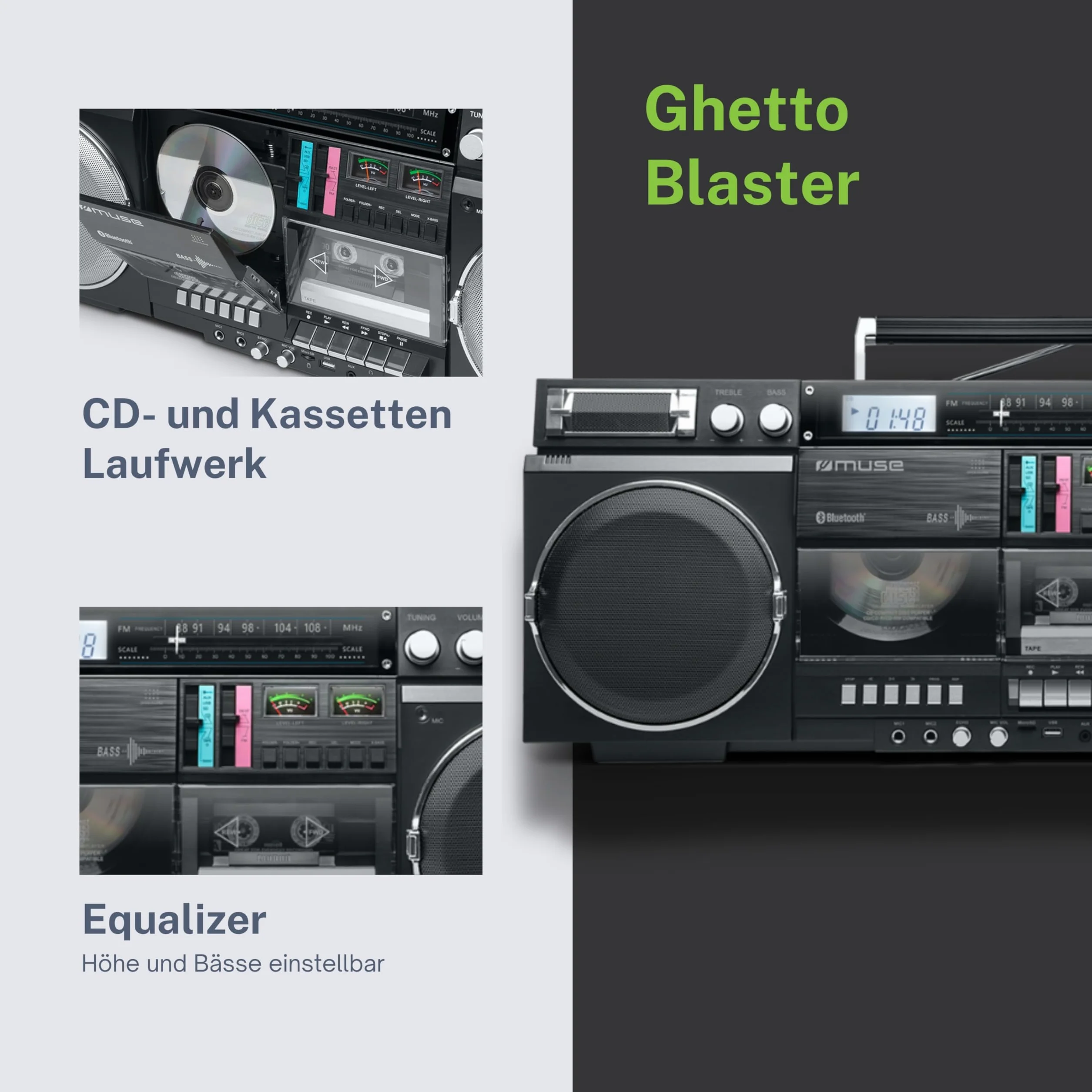 Radio CD Cassette M-380 z Bluetooth USB