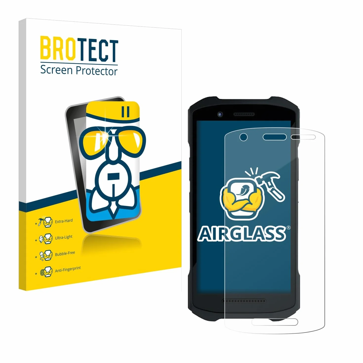 BROTECT Protector Pantalla Cristal Vidrio para Zebra TC21/TC26 Dureza 9H Anti-Arañazos