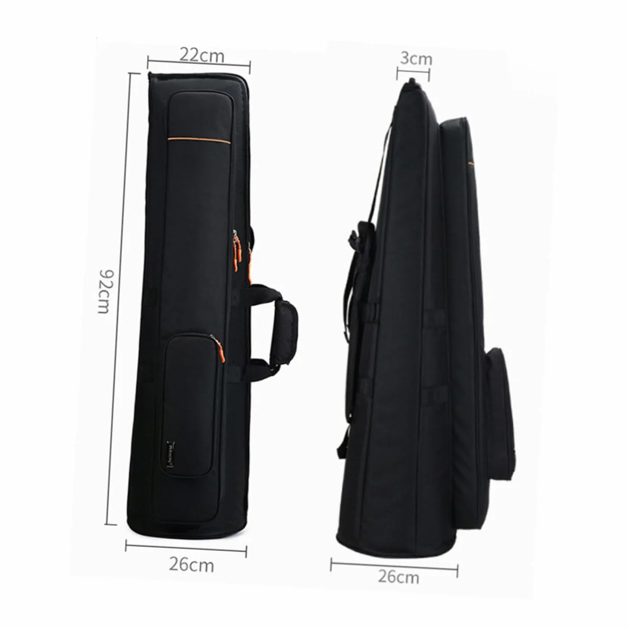 LIFKOME Bolsa de Trombón Tenor Oxford Acolchado de 16 Mm y 2 Bolsillos Delanteros, Bolsa de Transporte para Músicos Profesionales en Conciertos