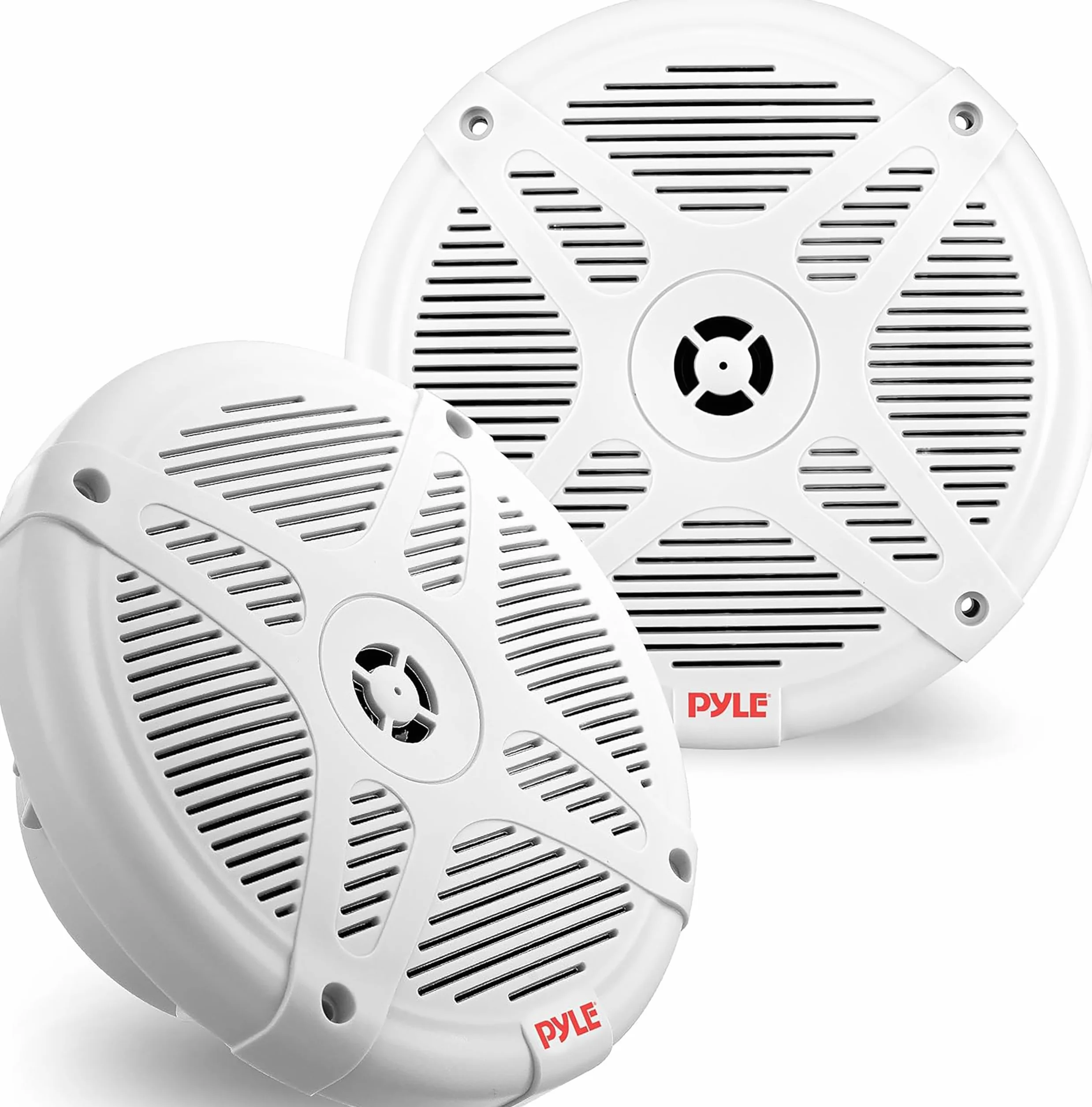 Pyle par de Altavoces Marinos de 6.5”, Sonido Estereo, Exteriores, Resistentes al Agua y a la Intemperie, Potencia de 600V