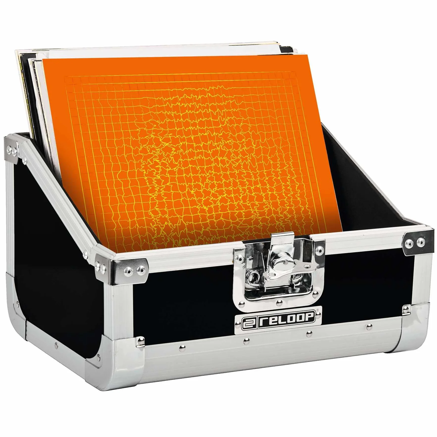Reloop 80 Record Case Black - Caja para Discos (Capacidad 50 Unidades), Color Negro