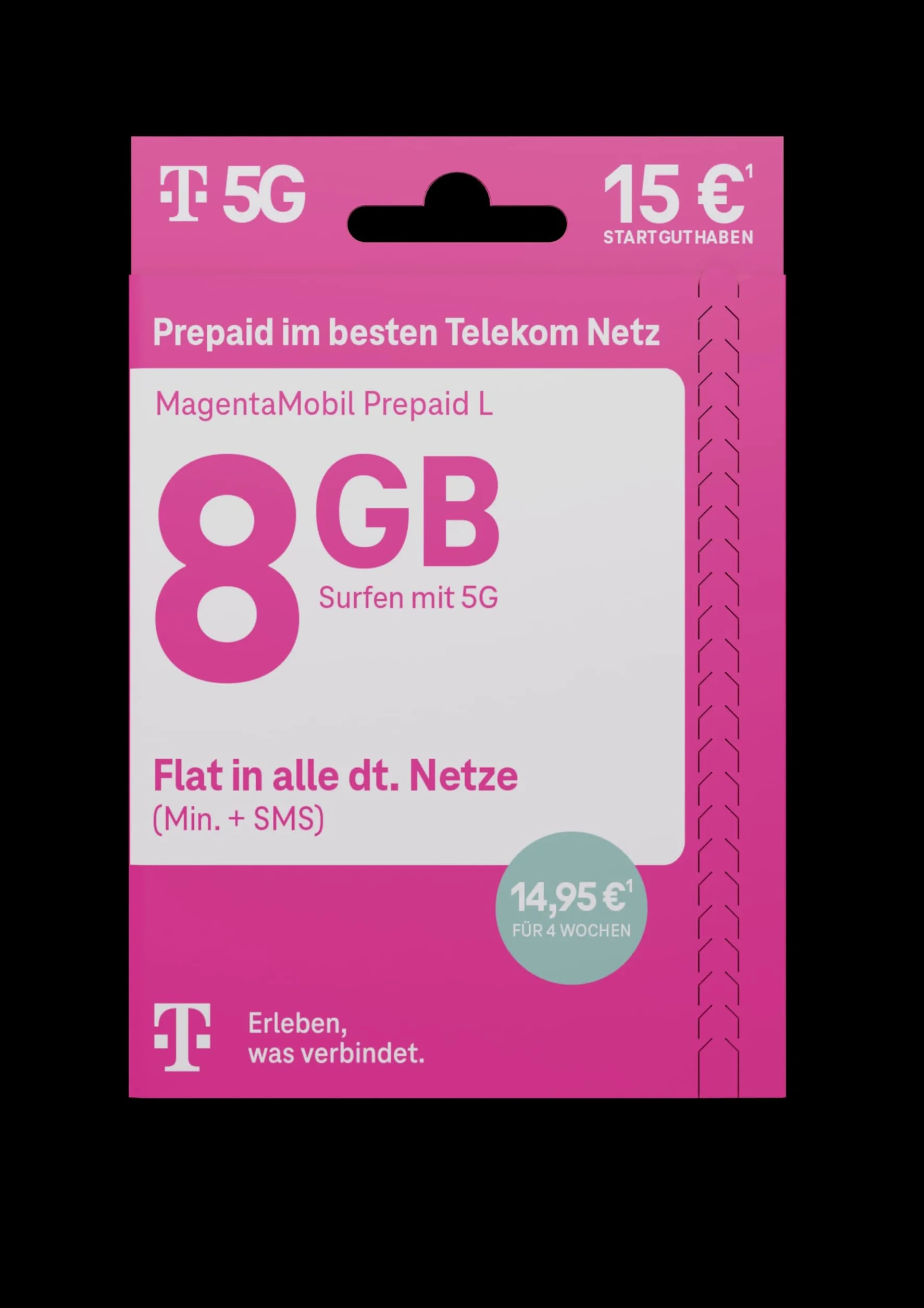 Telekom MagentaMobil Prepaid L 8GB Tarjeta SIM sin Contrato Allnet Flat 5G/LTE MAX Hotspot Flat