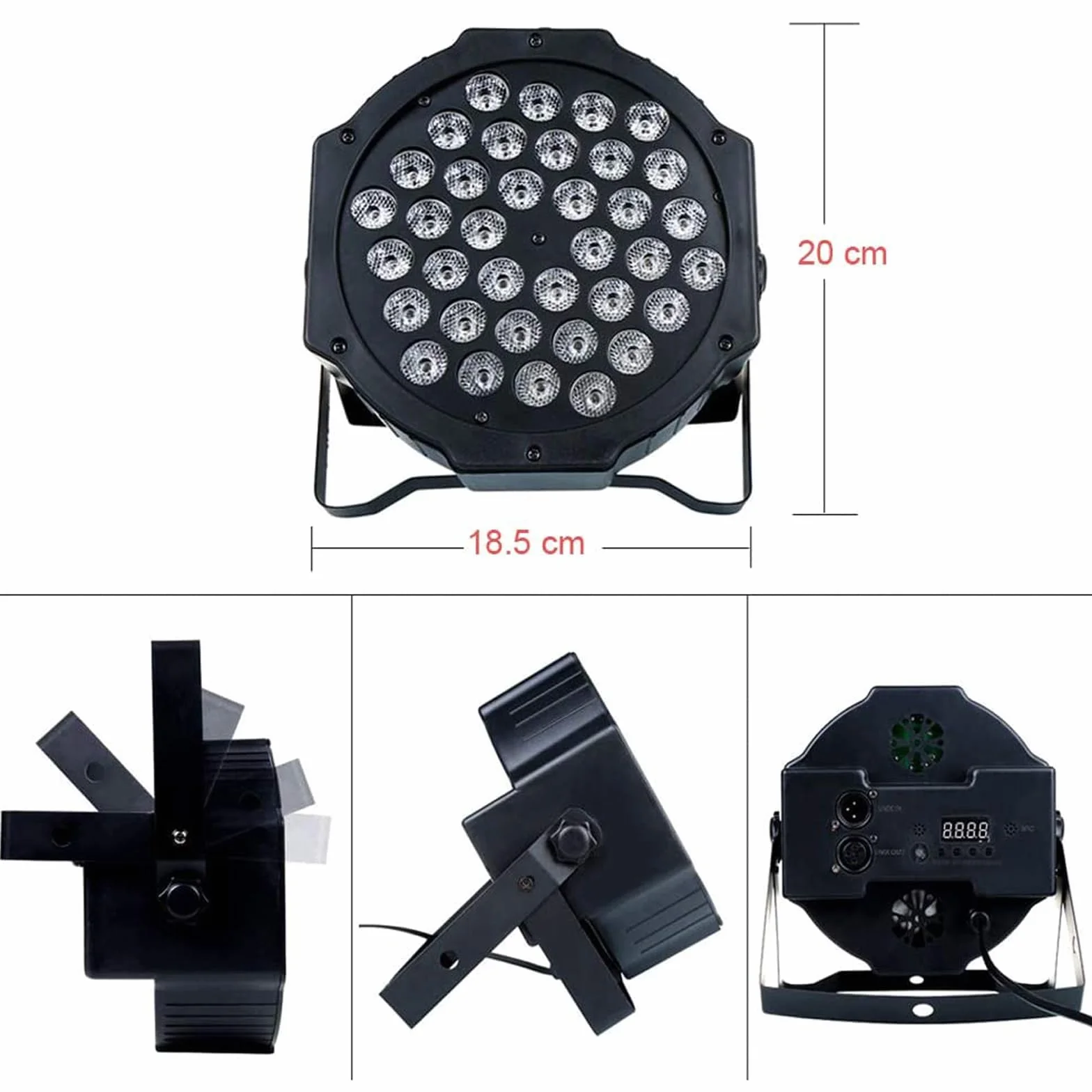 UKing 4PCS Foco Par LED, RGB 36 LED Luces de Escenario con Control Rmoto, Disco Efectos de Iluminación 7 Modos para Bodas Luces de Fiesta de Navidad