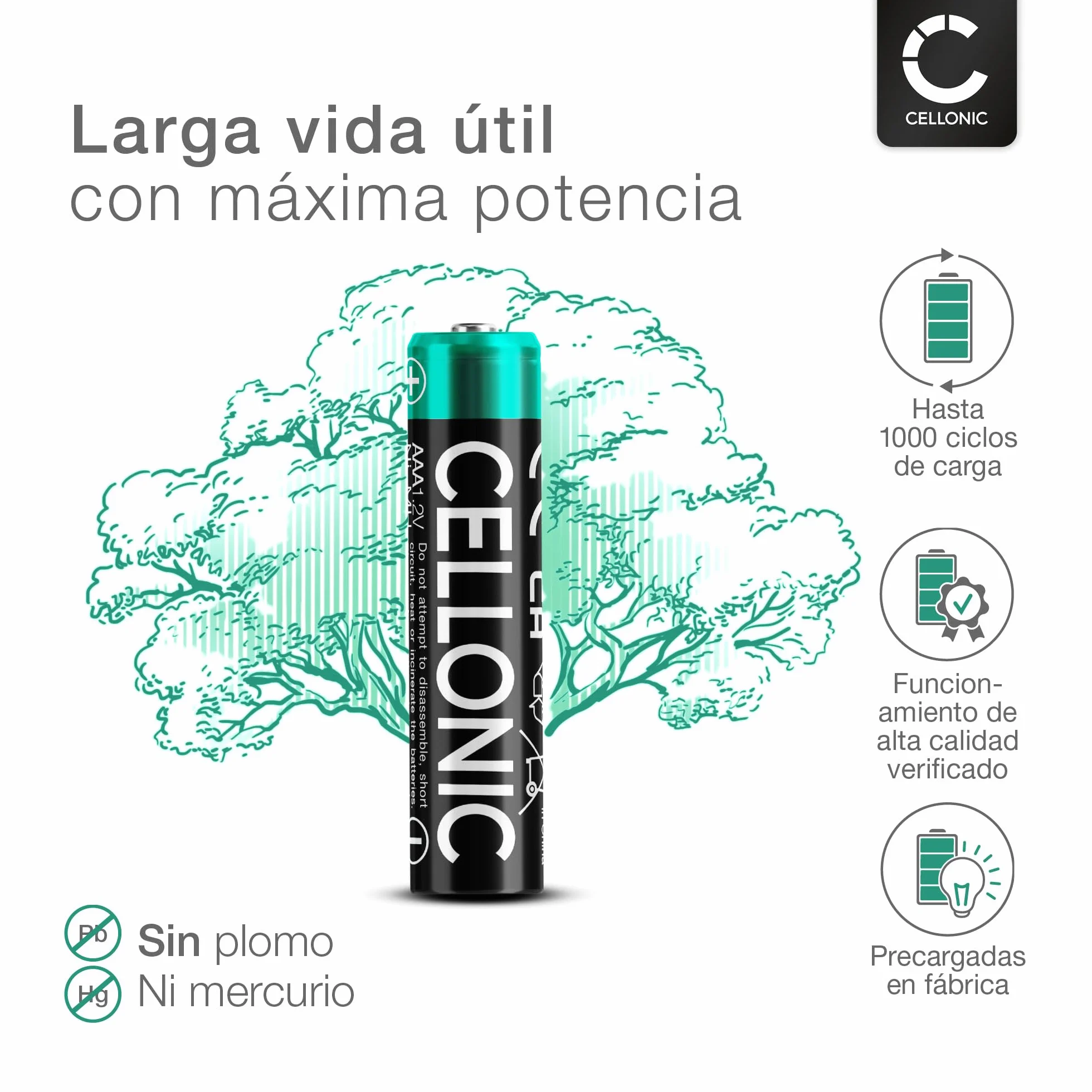 CELLONIC 4X Batería para Teléfono inalámbrico Compatible con Siemens Gigaset CL660HX, E290, A415 - (1000mAh, 1.2V)