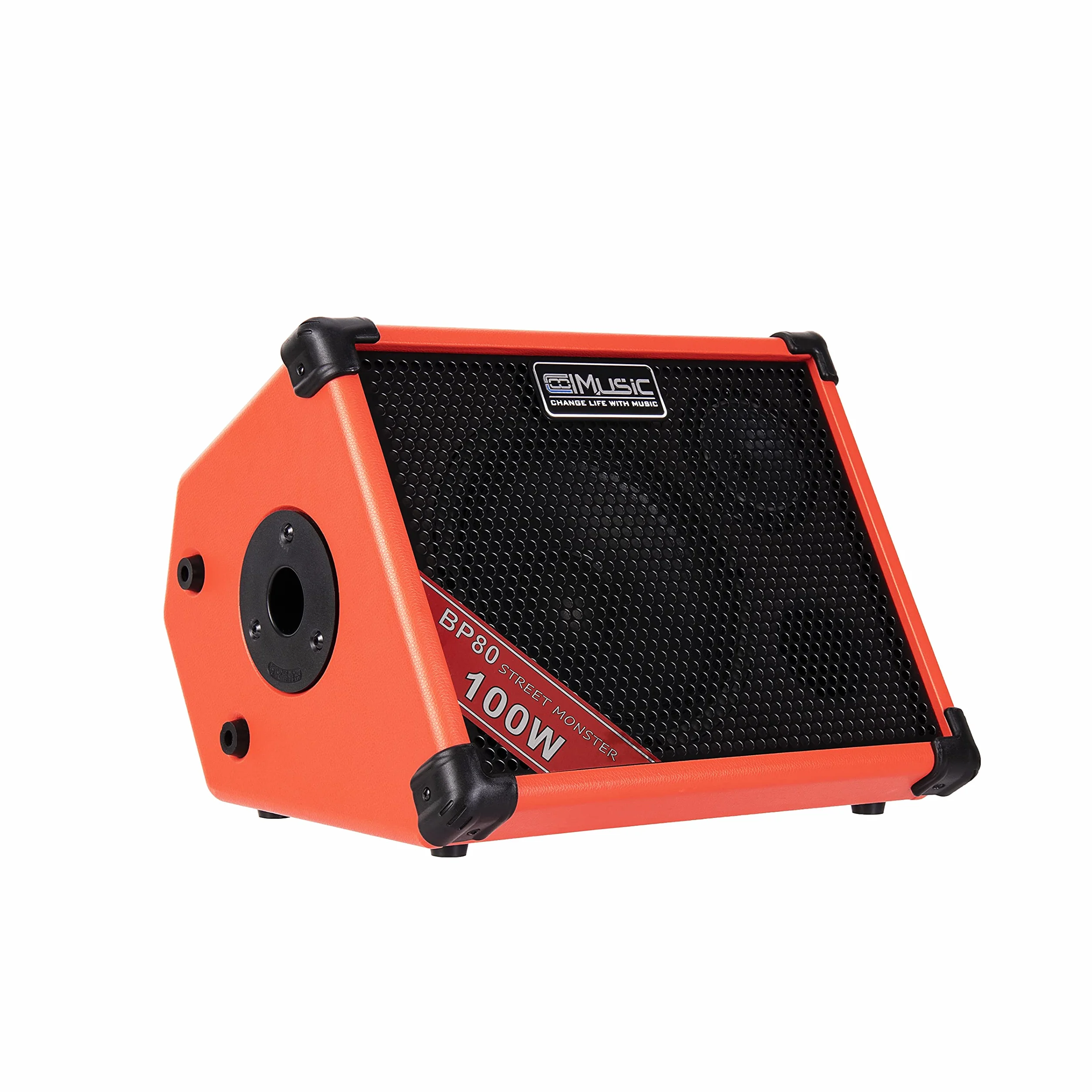 Coolmusic BP80 100W Altavoz Bluetooth para Exteriores con batería Recargable, Entrada Auxiliar, micrófono dinámico Compatible, transmisión en Vivo por teléfono móvil y grabación Interna