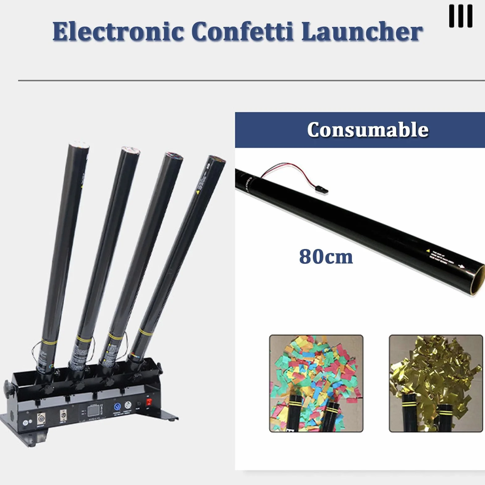 Cañón de Lanza de Confeti inalámbrico, cañón de Confeti eléctrico, máquina de cañón de Confeti, Lanzador de Confeti de Eventos Especiales, para Matrimonio Comercial