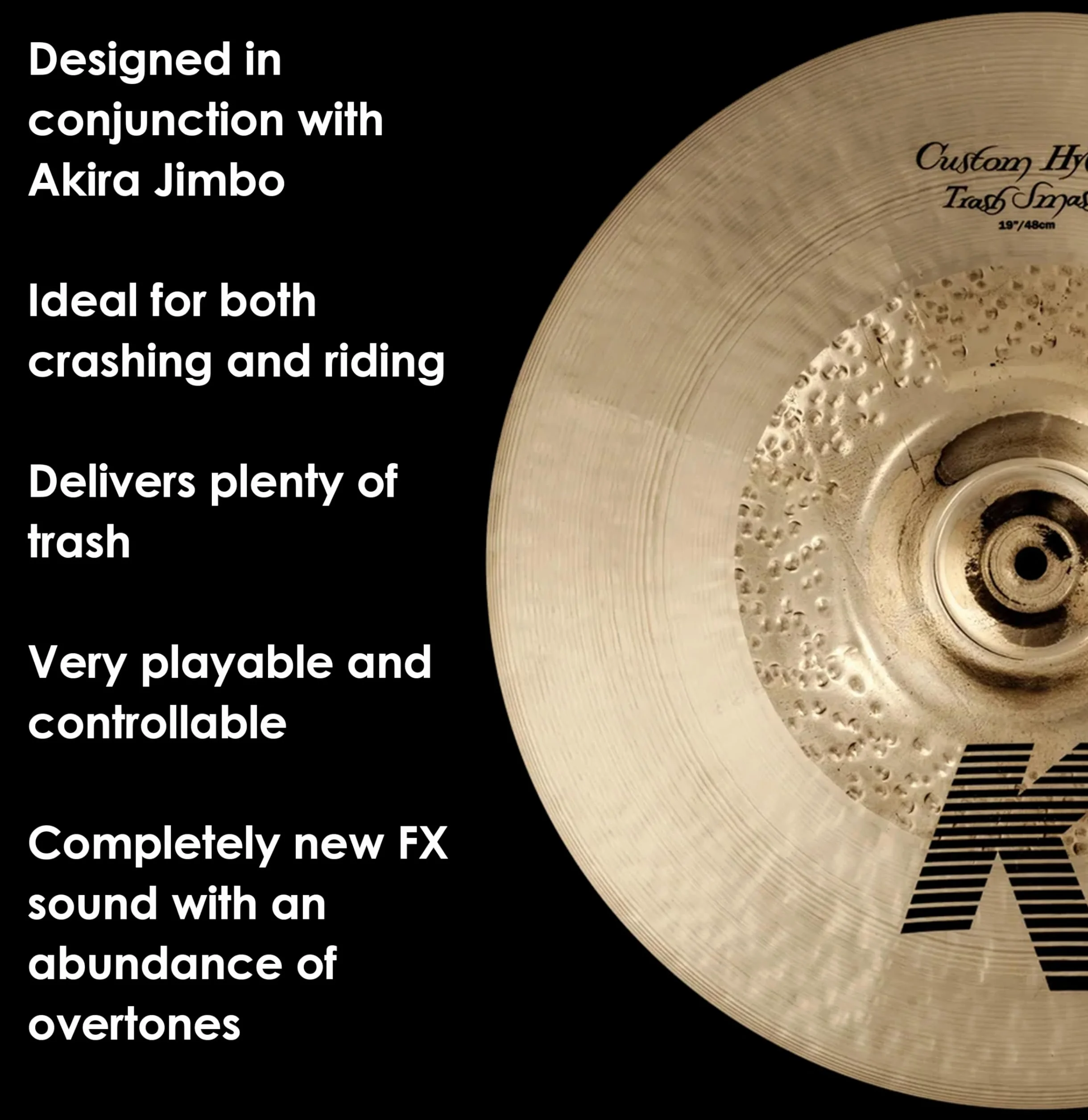 ZILDJIAN K0953 K Custom Platillo 19" K Custom hybrid trash smash