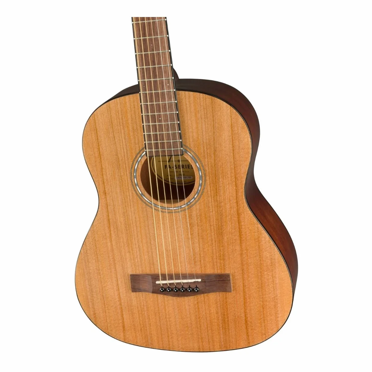 Fender FA-15 Guitarra Acústica, Escala 3/4 de Acero, Natural, con Estuche de Transporte