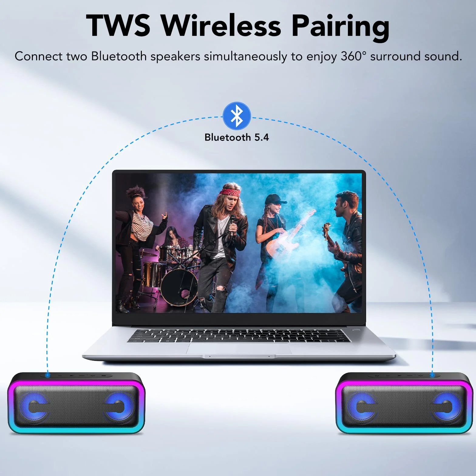 Altavoz Bluetooth 40W Portátil IPX7 TWS RGB 30H
