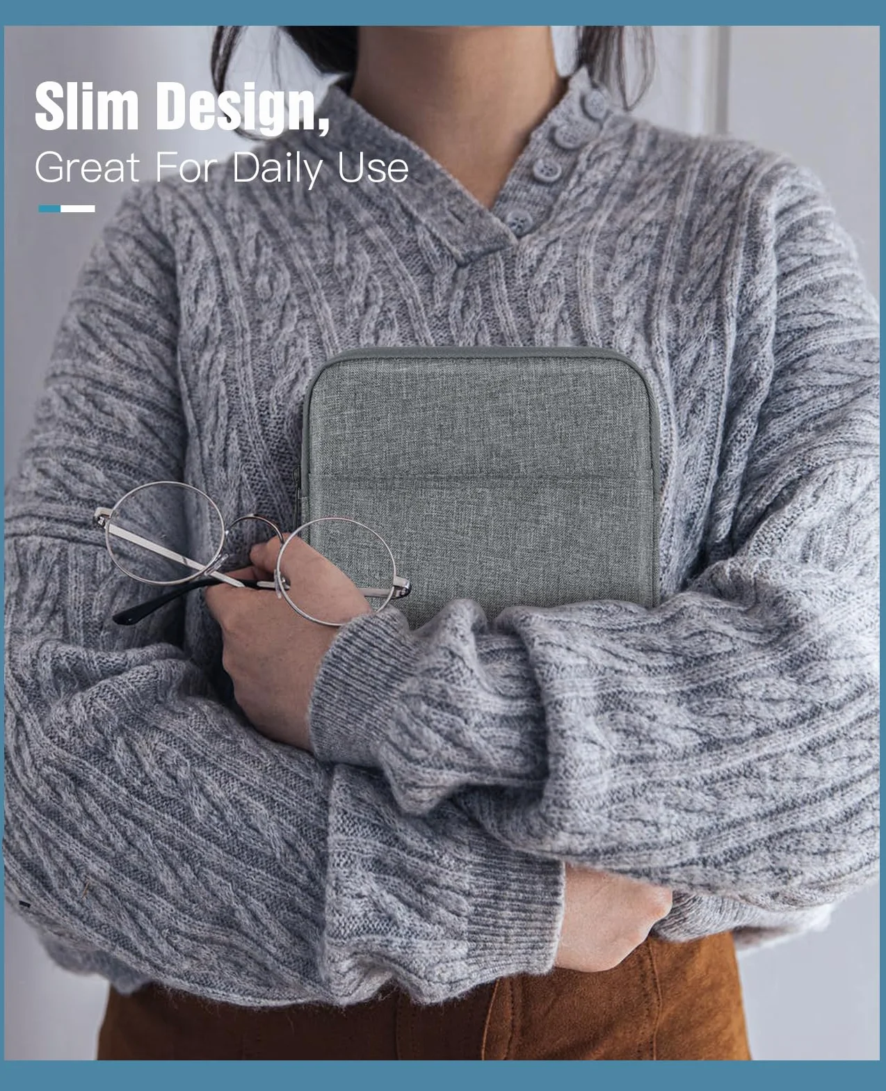 TiMOVO Funda Protectora para eReader de 6–7 Pulgadas Compatible con Kobo, Gris Oscuro