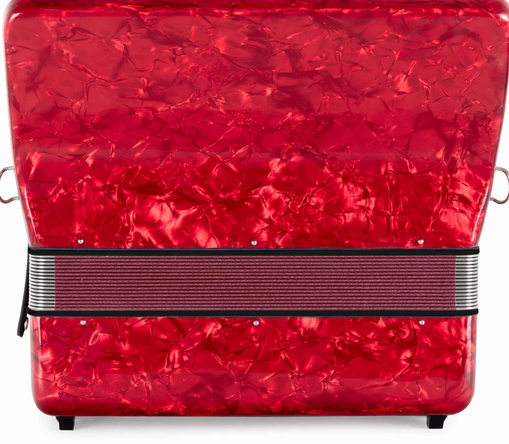 Acordeón Classic Cantabile 72 Bajos "Secondo V" - Acordeón de teclas - 3 voces - 34 teclas de agudos - con correas y funda mochila - Rojo