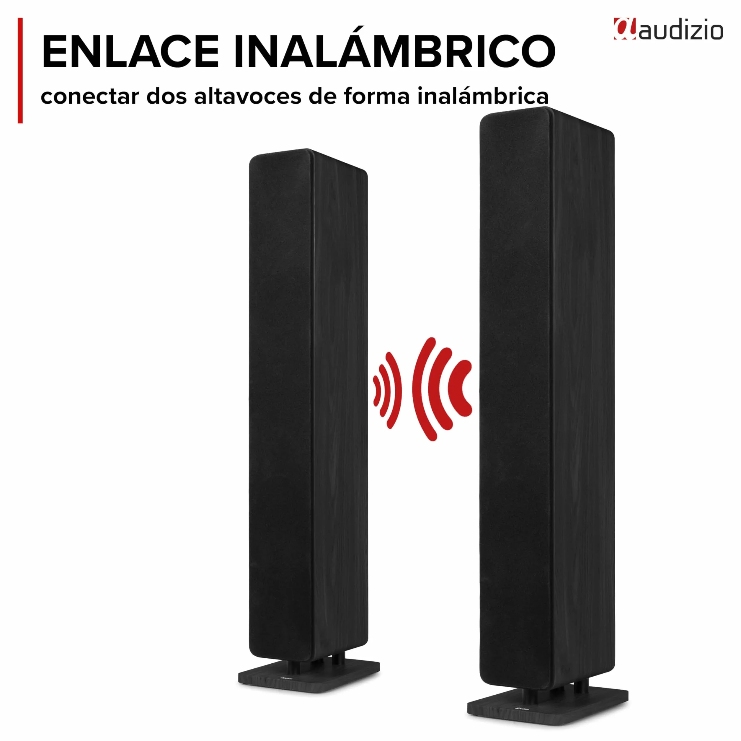 Audizio Arco Altavoz Bluetooth Potente 160W Torre con Amplificador Incorporado Negro