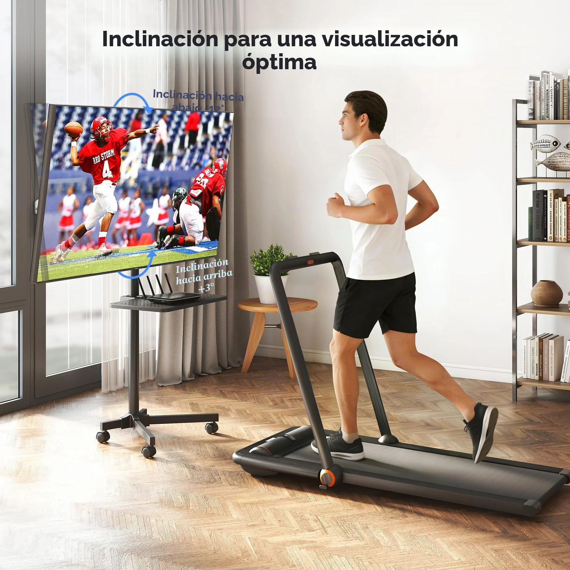 Soporte TV Ruedas para TVs Planos Curvos 21-60 Pulgadas 35 kg Altura Ajustable VESA 400x400 mm ML55A