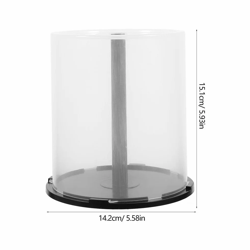 Alipis Contenedor De Almacenamiento De Cd Transparente Con Capacidad Para 100 Discos Cubo De Plástico Con Eje Organizador Apilable Para Cd Dvd Bluray Juegos Multimedia