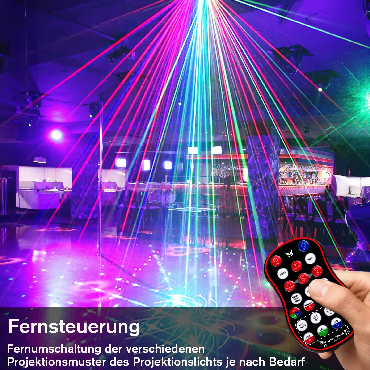 Decolight Party Light, LED RGB Licht DJ Proyector Música Control de música DJ DISCO LICHTER, DMX ALIVERNE EFECTIVO PARA KTV JELLIES FAMILIA CUMBITABLE DE CUMPLEABLES