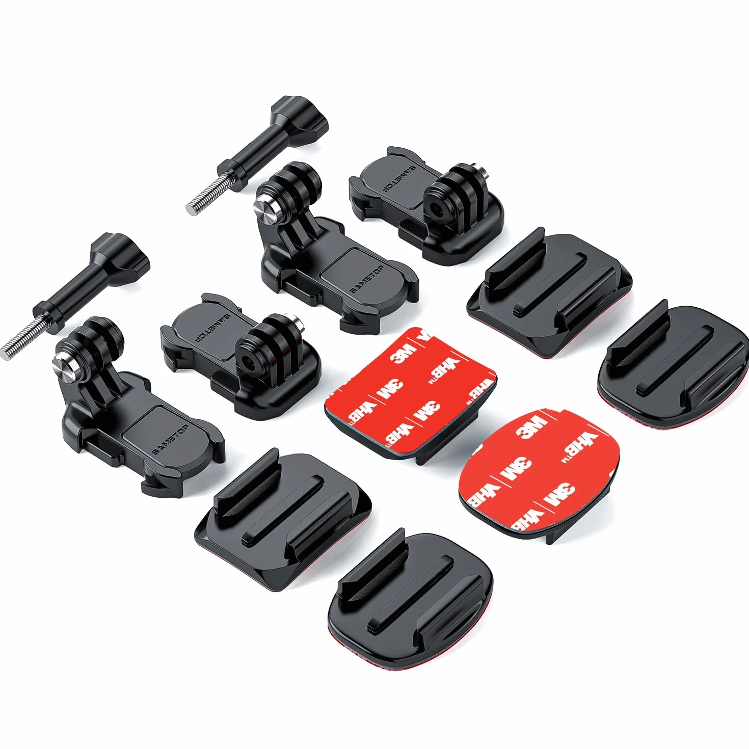 Pegatina Casco Soporte 3M Adhesivo Almohadillas Hebillas Tornillo Accesorios Compatible con GoPro Hero 13 12 11 10 MAX 9 8 7 6 5 Session dji Osmo Cámaras de Acción (12 en 1)