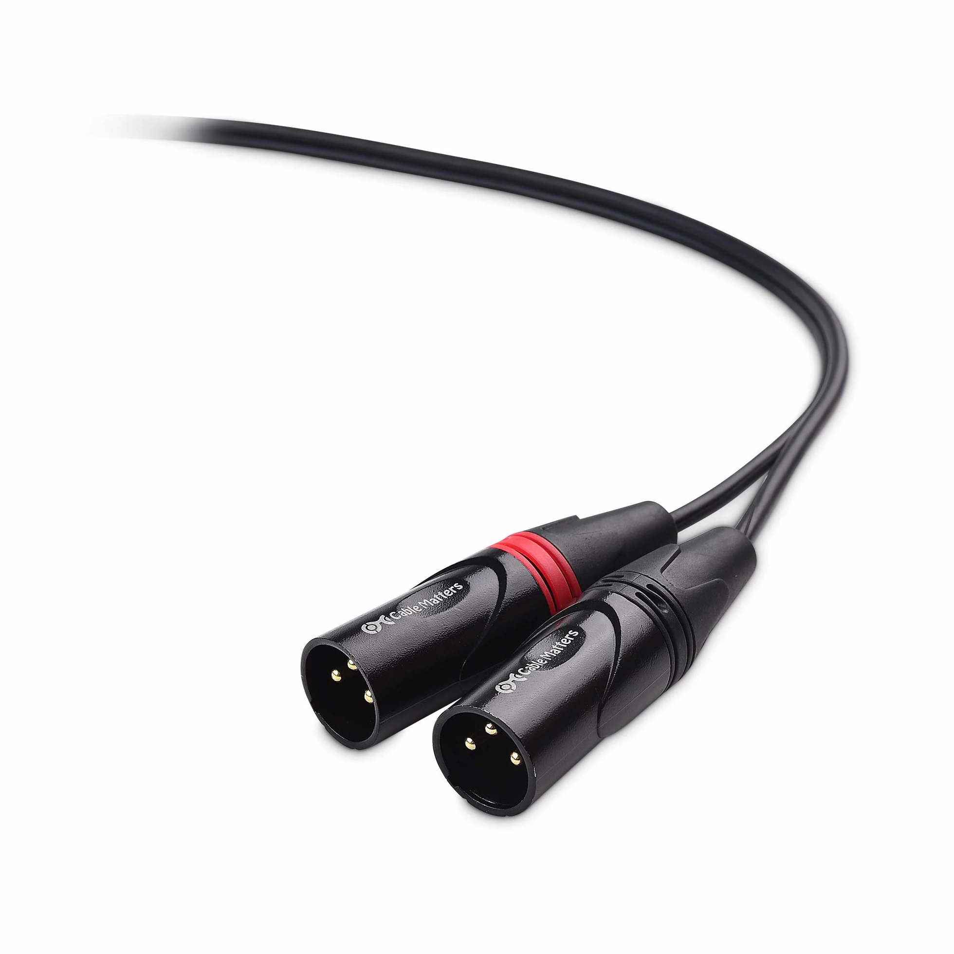 Cable Matters Cable de interconexión doble RCA a XLR desequilibrado de 1,8 m, 2 RCA a 2 XLR macho