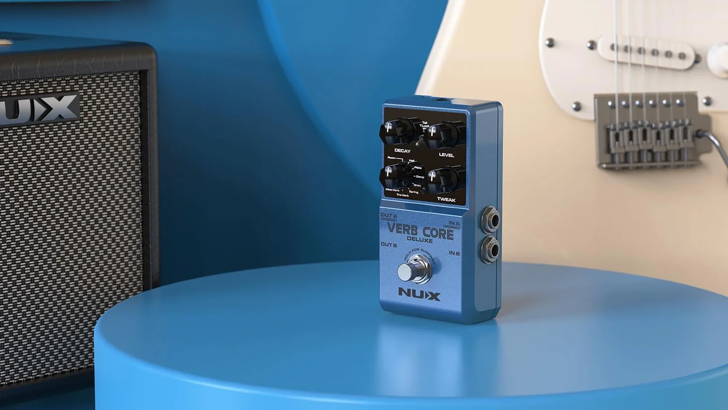 NU-X | Pedal Verb Core Deluxe con 8 efectos de reverberación diferentes en una sola caja