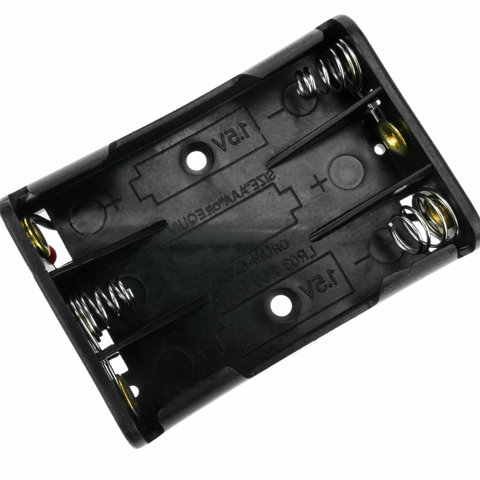 Portapilas de plástico para Tres Pilas AAA LR03 de 1.5V