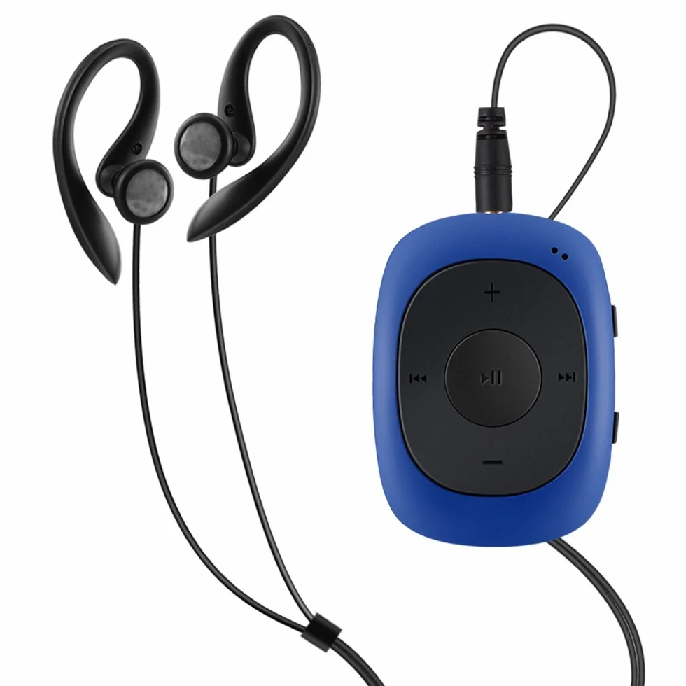 AGPtek G02 Mini-clip Reproductor MP3 8 GB Radio FM Azul