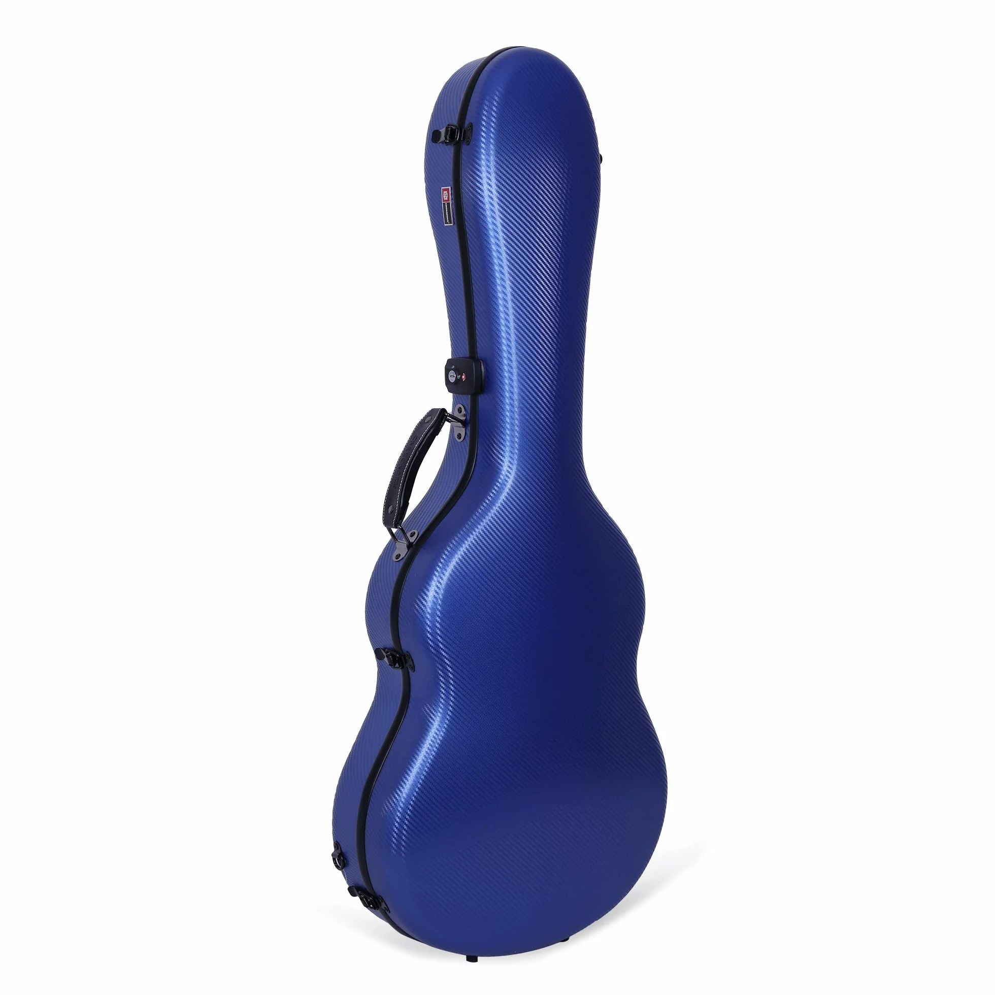 Crossrock CRF4000CBL - Funda para guitarra clásica, resistente a los arañazos, carcasa rígida 4/4 con cierre TSA, correas de mochila, interior de terciopelo, color azul marino