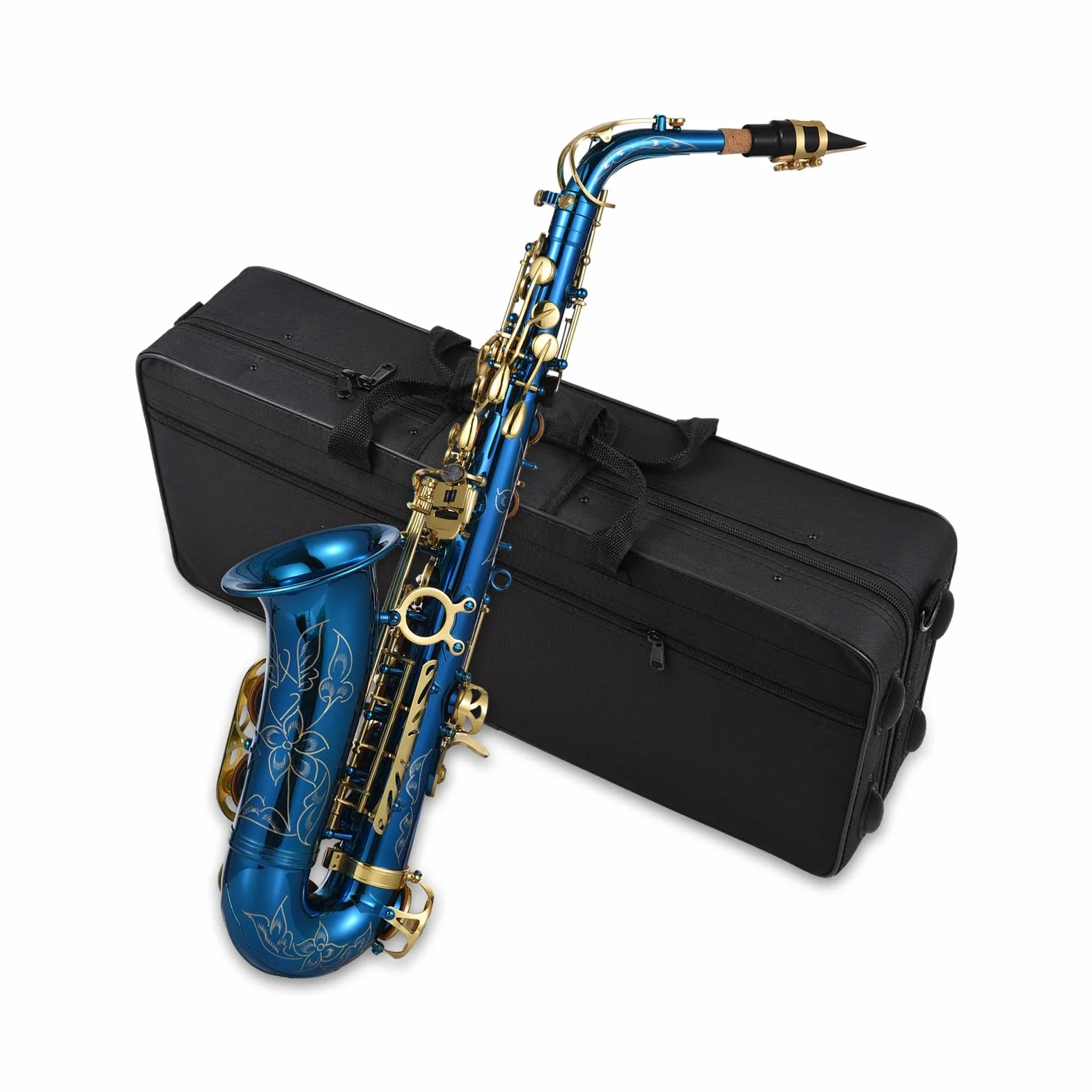 Btuty Saxofón alto Eb E-Flat para principiantes – Kit de inicio con funda, boquilla, correas y paño de limpieza